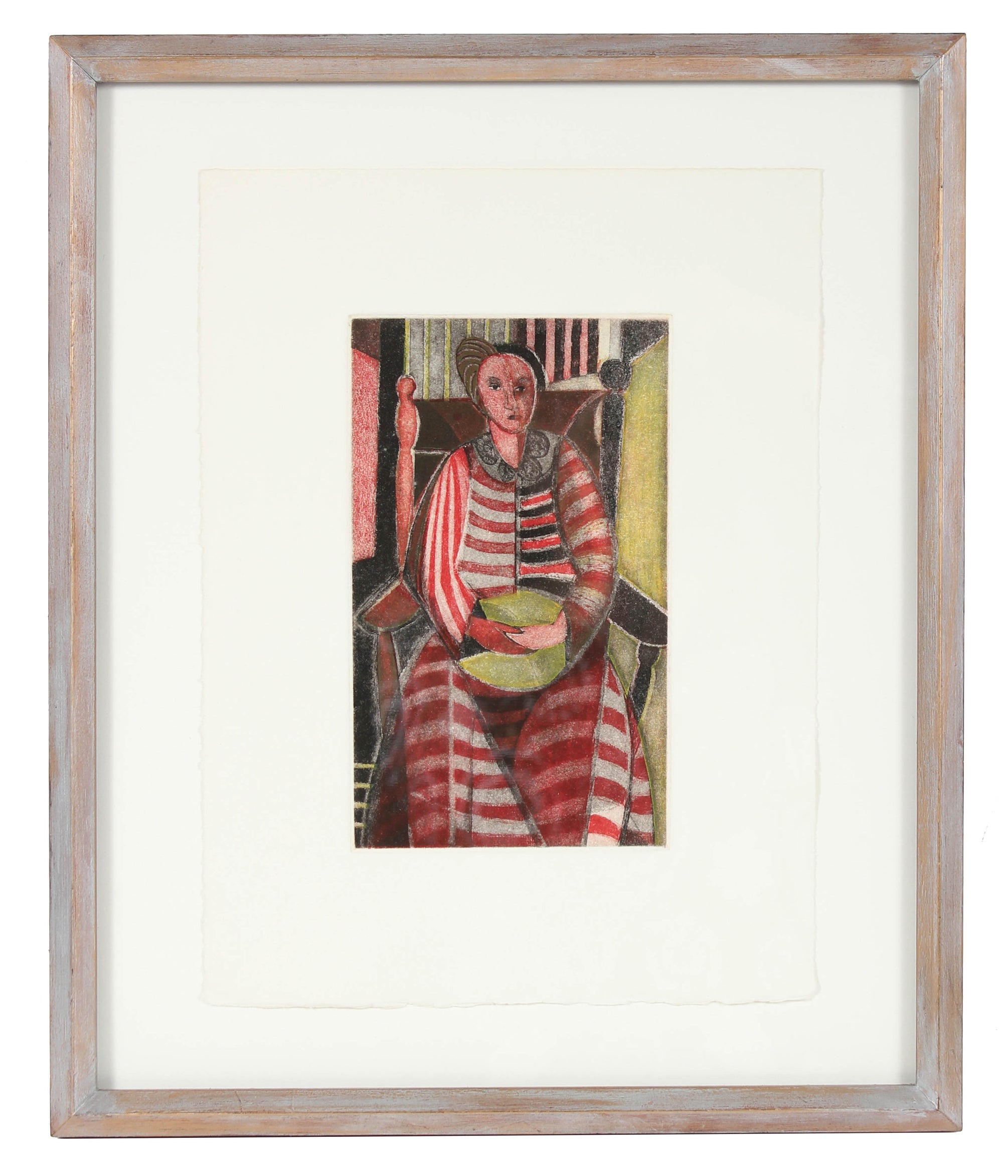 <i>Woman in Striped Dress</i><br>1949 Etching<br><br>#83510