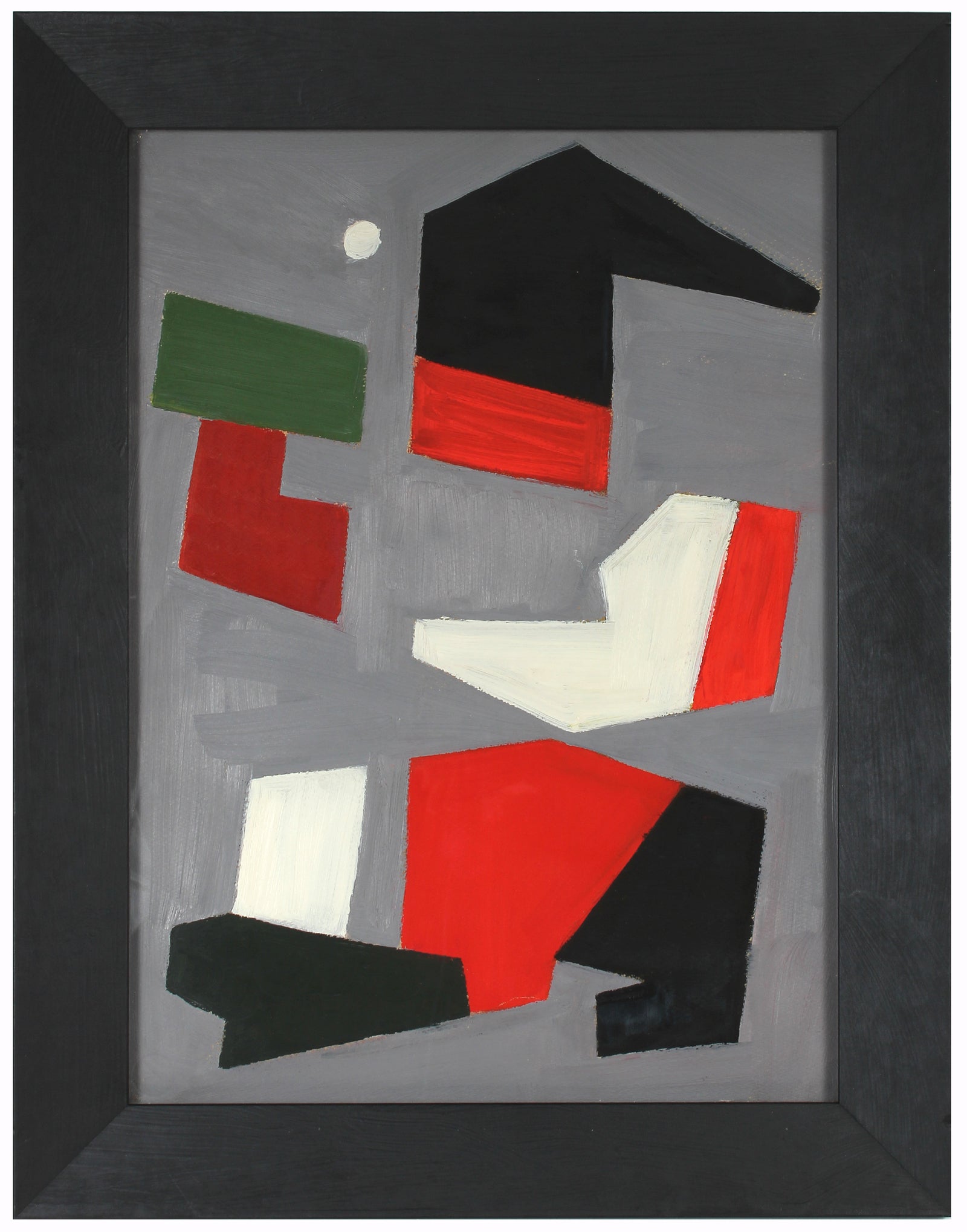 Deconstructed Christmas Abstract <br>1943 Oil on Paper <br><br>#97533