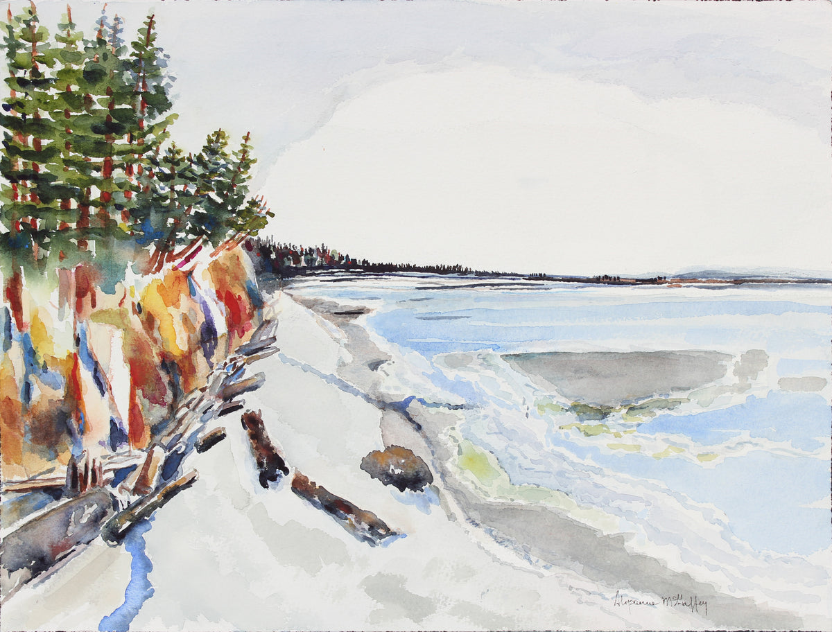 &lt;i&gt;Beach Lines at Spee-B-Dah&lt;/i&gt;, Tulaip, WA &lt;br&gt;Late 20th Century Watercolor &lt;br&gt;&lt;br&gt;#43857