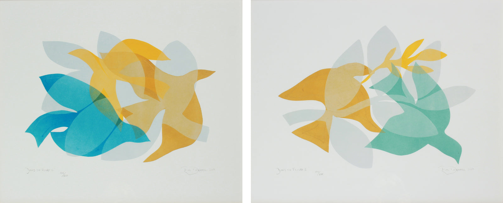 <i> Doves in Flight I & II</i> <br>Set of Two Limited Edition Archival Prints <br><br>ART-16826