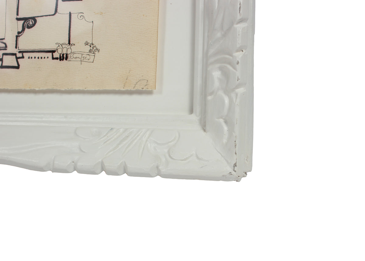 Surreal Fantasy Architecture <br>1960s Ink <br><br>#B0022