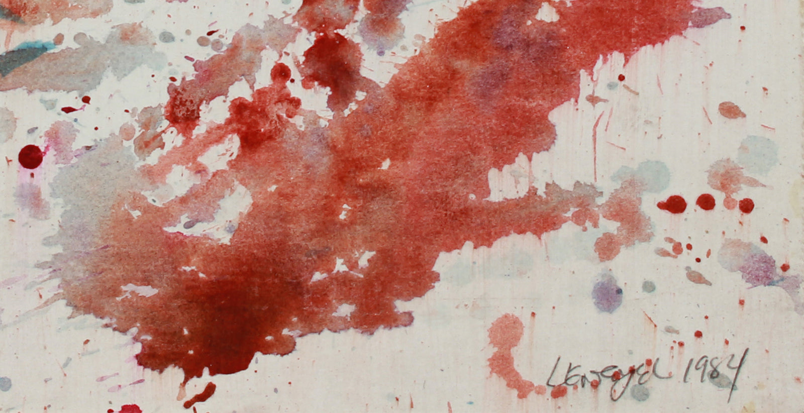 Hectic Splash Painting <br>1984 Watercolor <br><br>#B0065