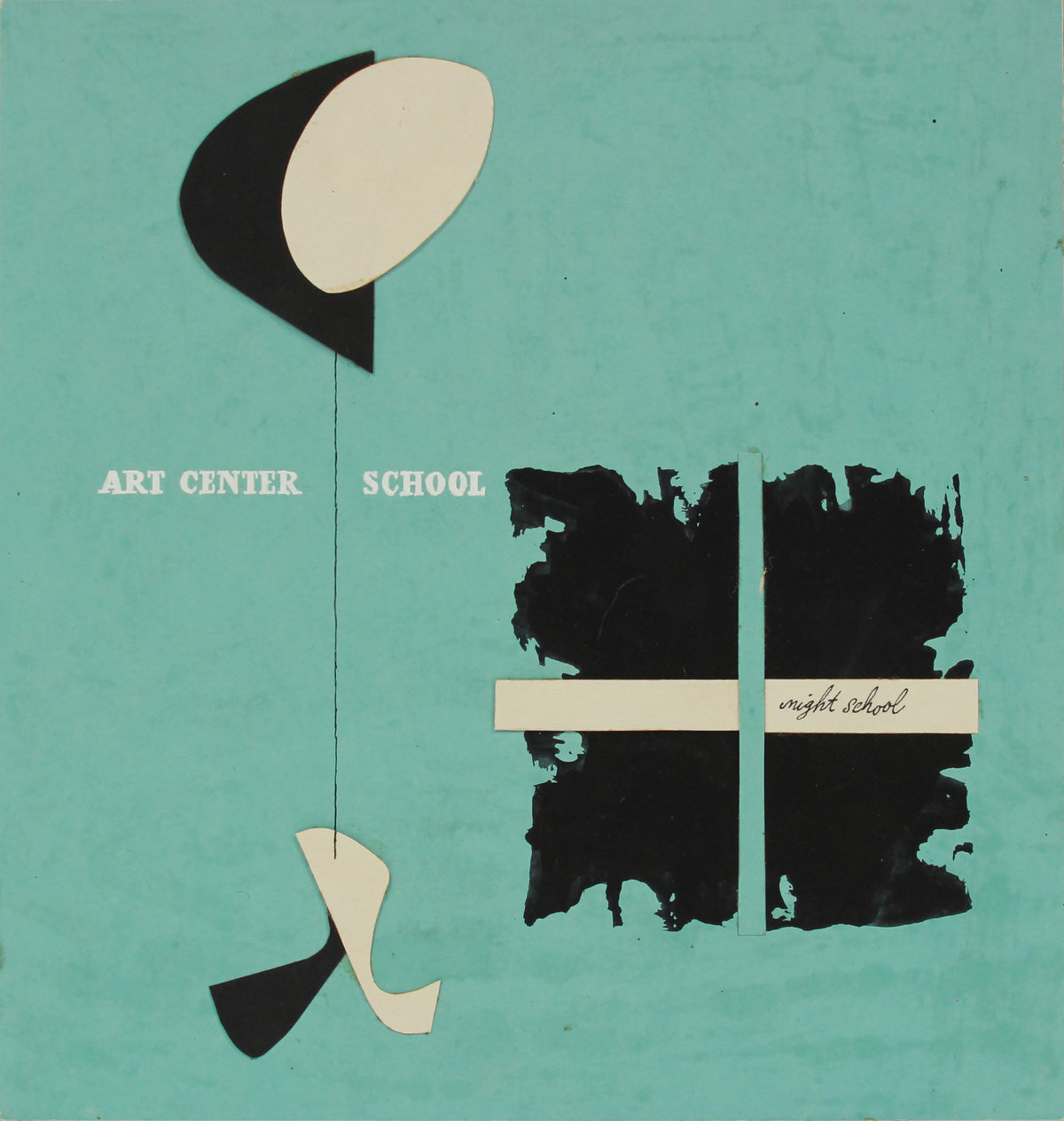 &lt;i&gt;Art Center School - Night School&lt;/i&gt; &lt;br&gt;1950-60s Mixed Media Collage &lt;br&gt;&lt;br&gt;#B0160