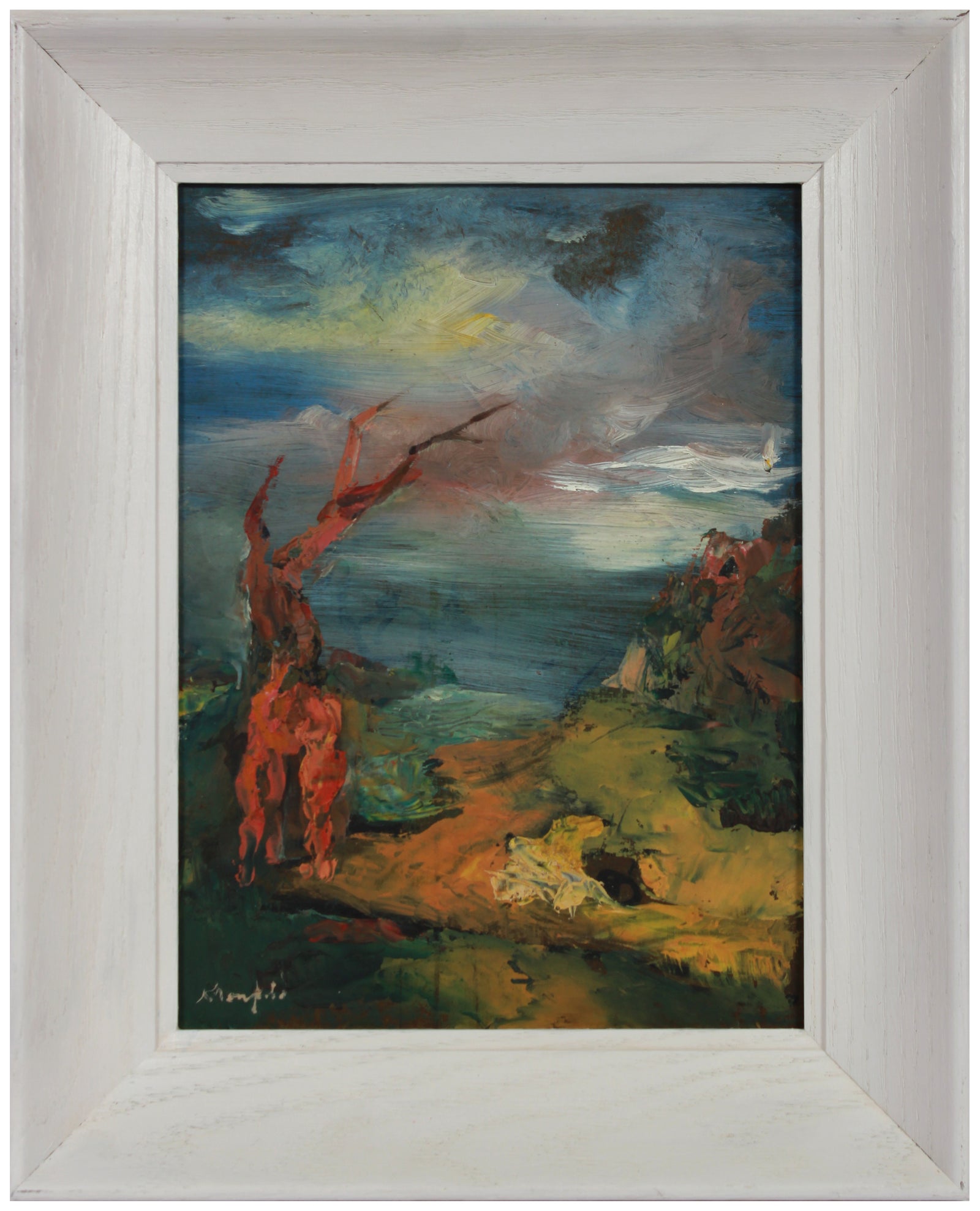 Moody Landscape <br>Mid 20th Century Oil <br><br>#B0171