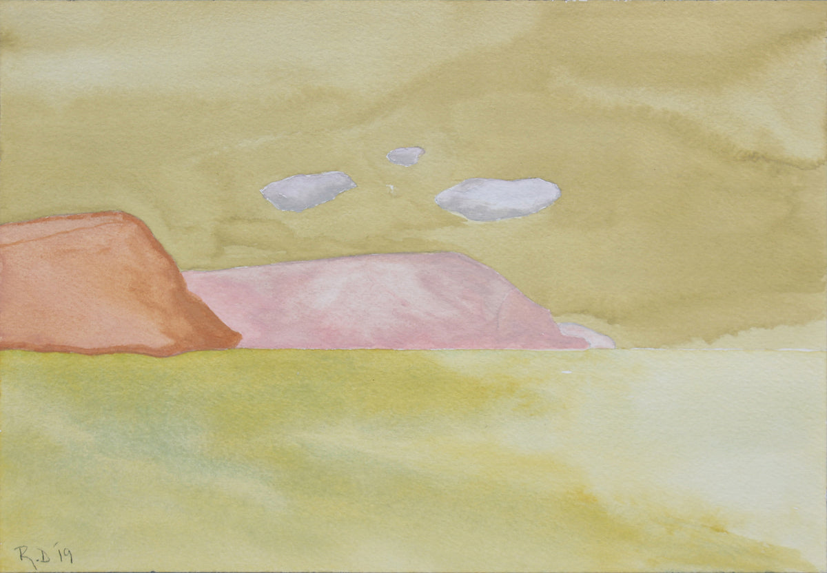 <i>Afternoon Heat, the Mediterranean Sea</i> <br>2019 Gouache <br><br>#B0201