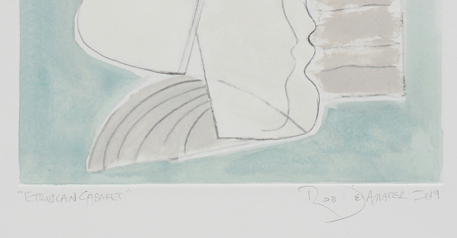 <i>Etruscan Cabaret</i> <br>2019 Monotype & Gouache <br><br>#B0239