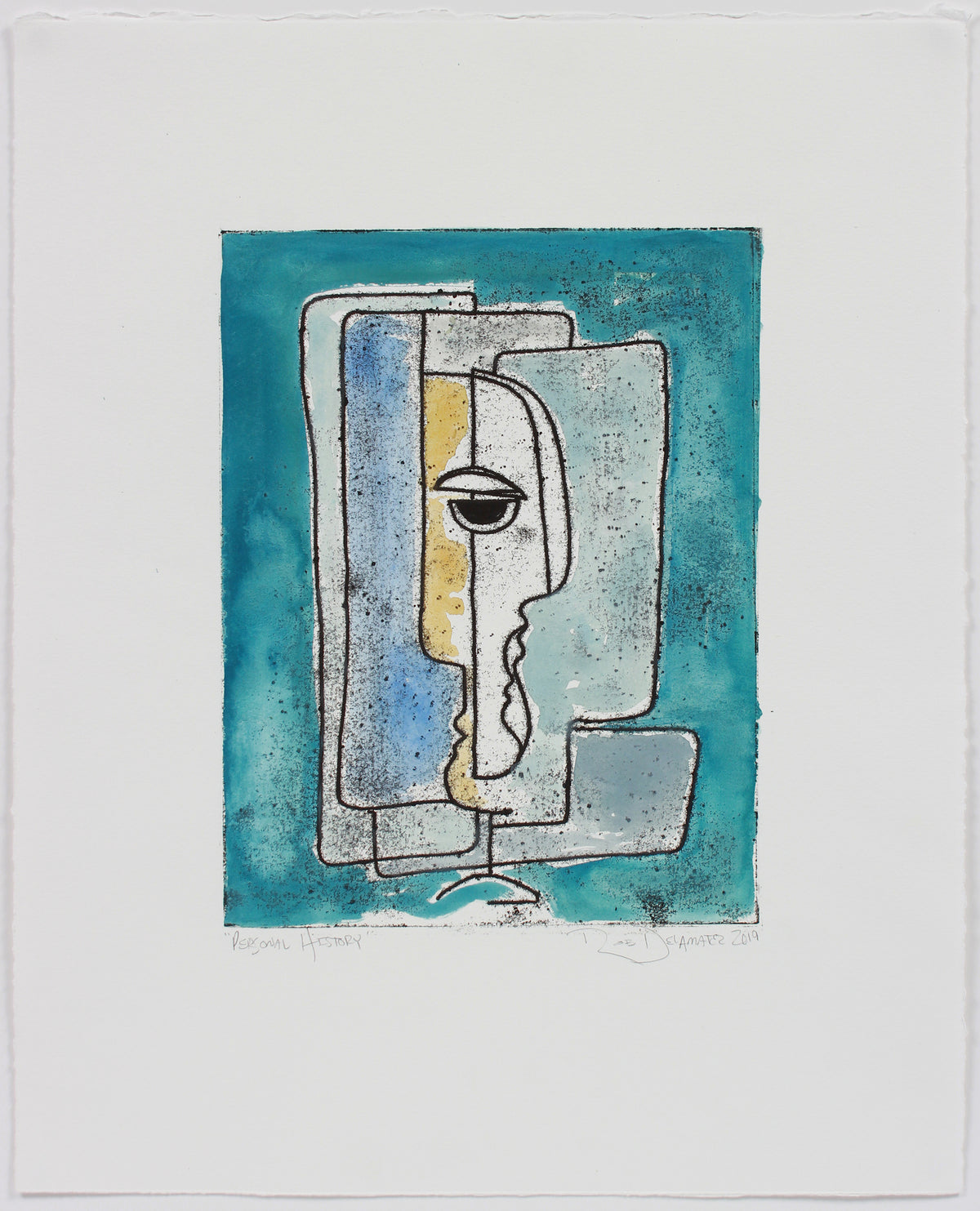 <i>Personal History</i> <br>2019 Monotype & Gouache <br><br>#B0240