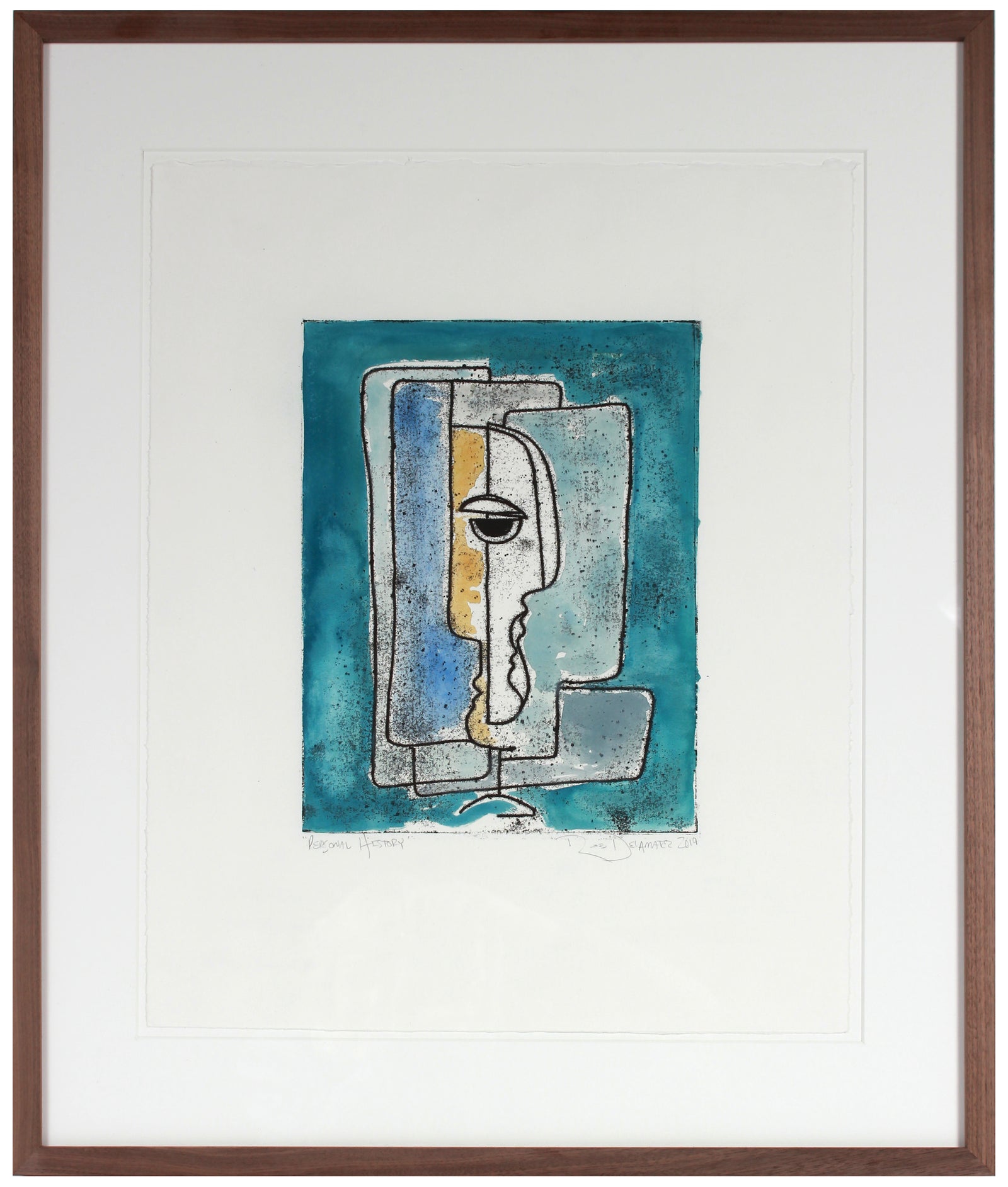 <i>Personal History</i> <br>2019 Monotype & Gouache <br><br>#B0240