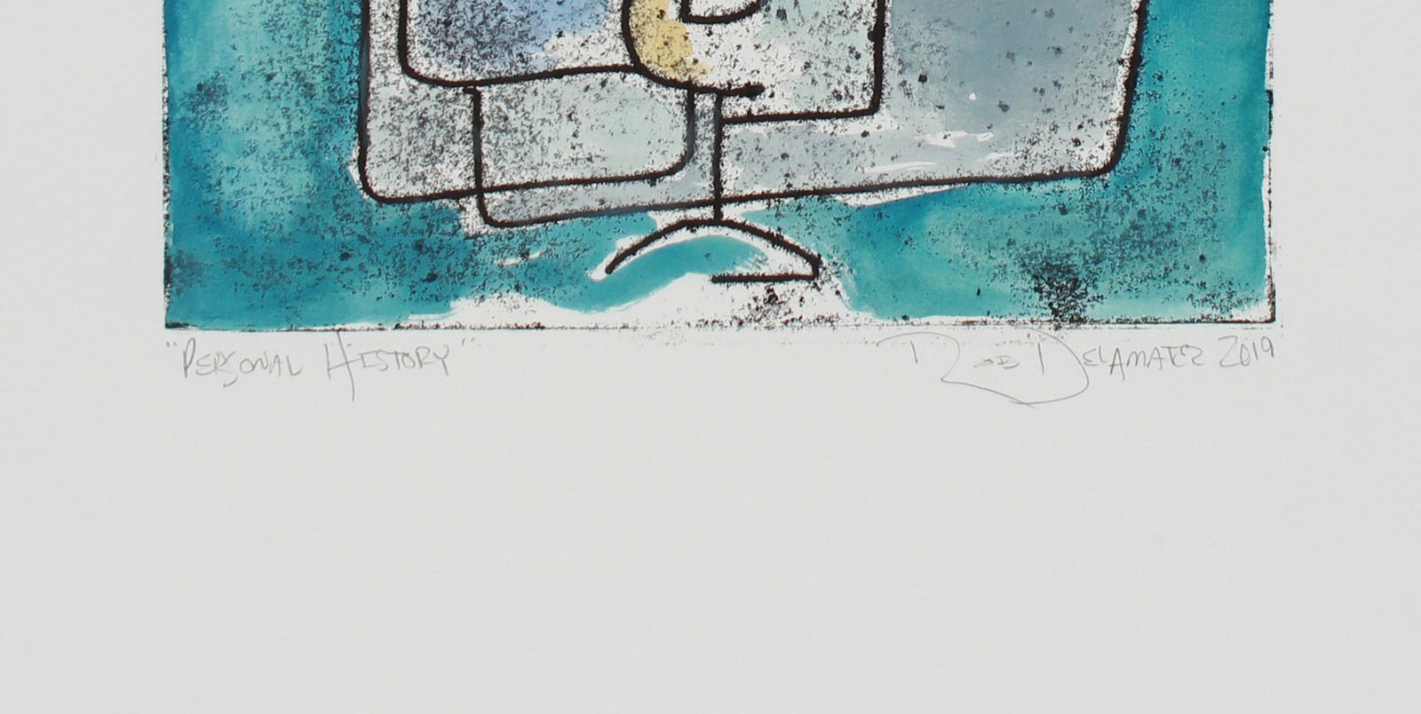 <i>Personal History</i> <br>2019 Monotype & Gouache <br><br>#B0240