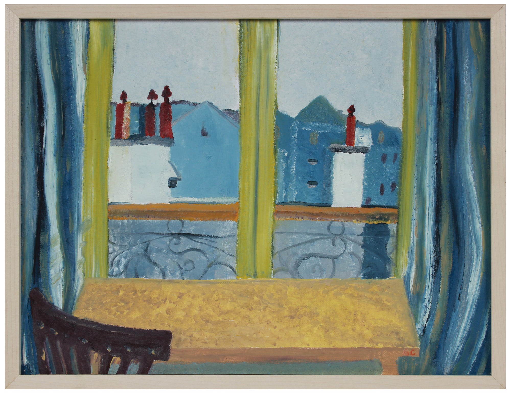 <i>La fenêtre</i> <br>2019 Oil on Canvas Mounted to Wood <br><br>#B0351