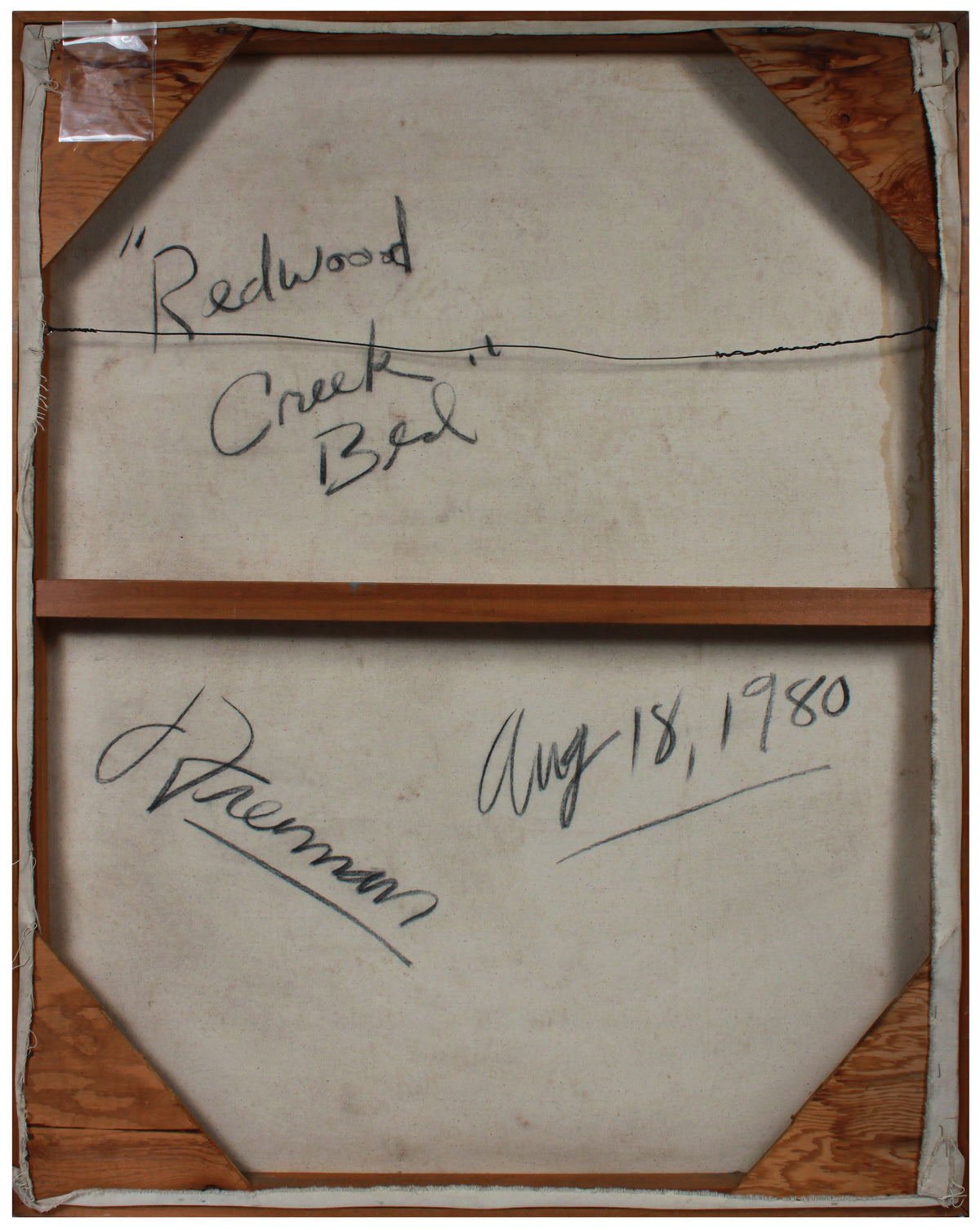 <i>Redwood Creek Bed</i> <br>1980 Oil <br><br>#B0379