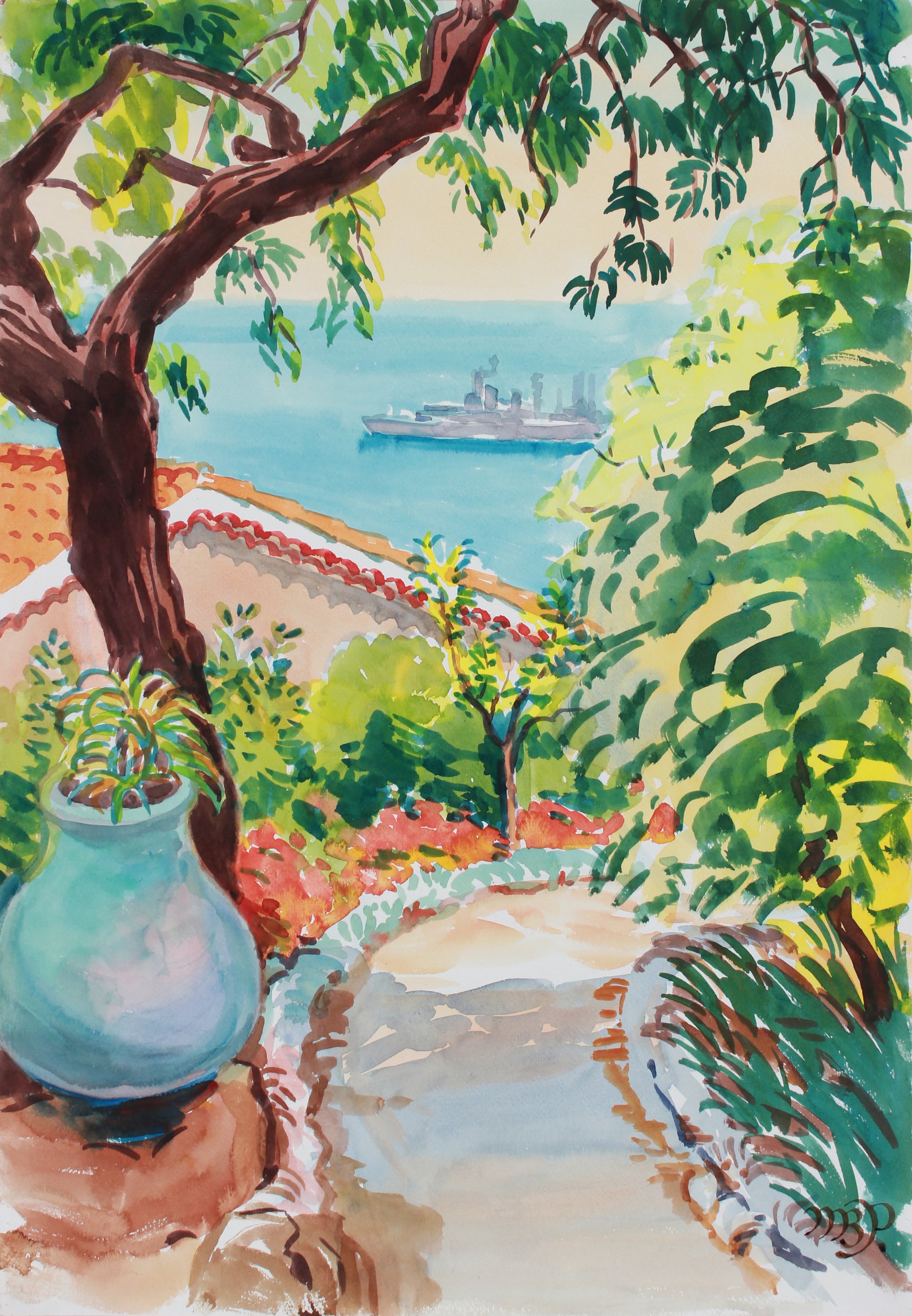 <i>From Our Garden Path</i> <br> May 13, 1965 Watercolor <br><br>B0533