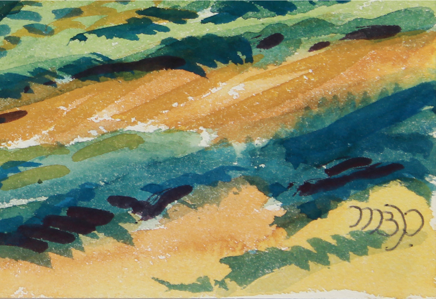 <i>Brecon Beacons National Park, Wales</i> <br>1964 Watercolor <br><br>#B0538