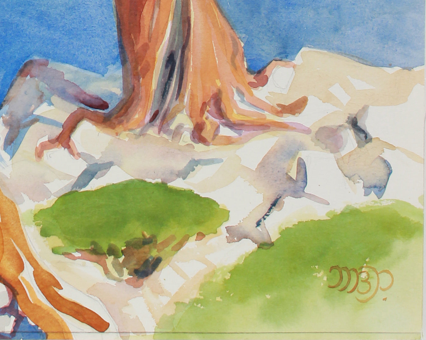 <i>Age-Old Juniper, Susie Lake</i> <br>20th Century Watercolor <br><br>#B0539