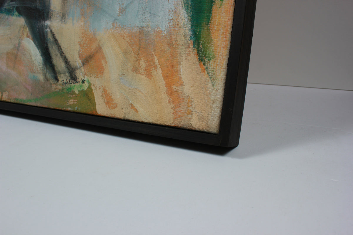 Hectic Abstract <br>1988 Acrylic & Pastel <br><br>#B0613