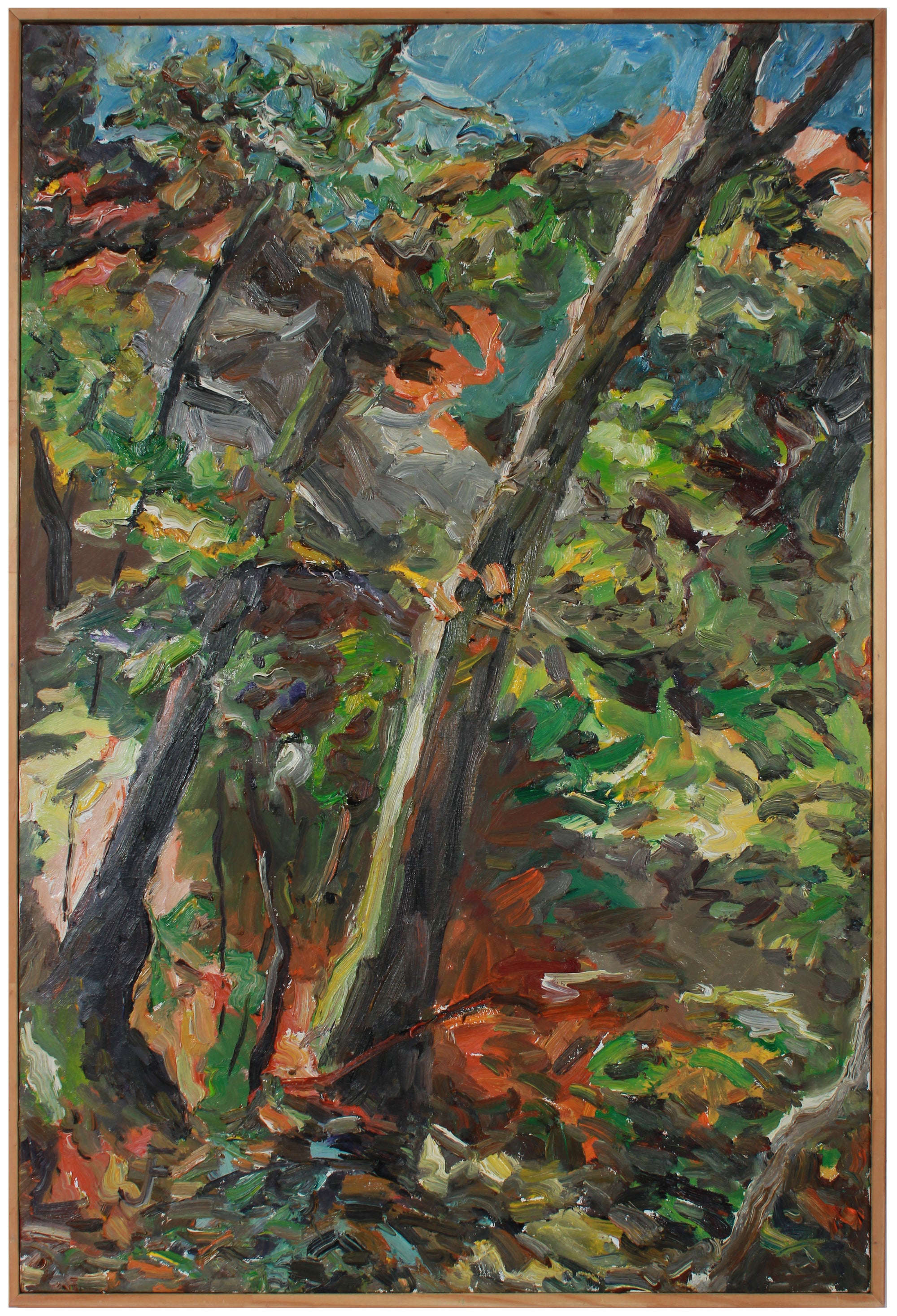 Expressionist Forest Landscape <br>2002 Oil <br><br>#B0707