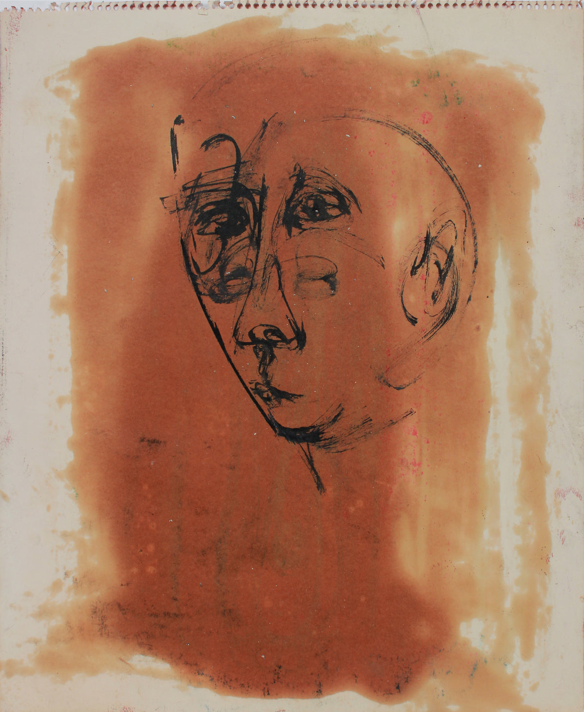 Narrow Surreal Forms <br>1940-50s Mixed Media <br><br>#B0788