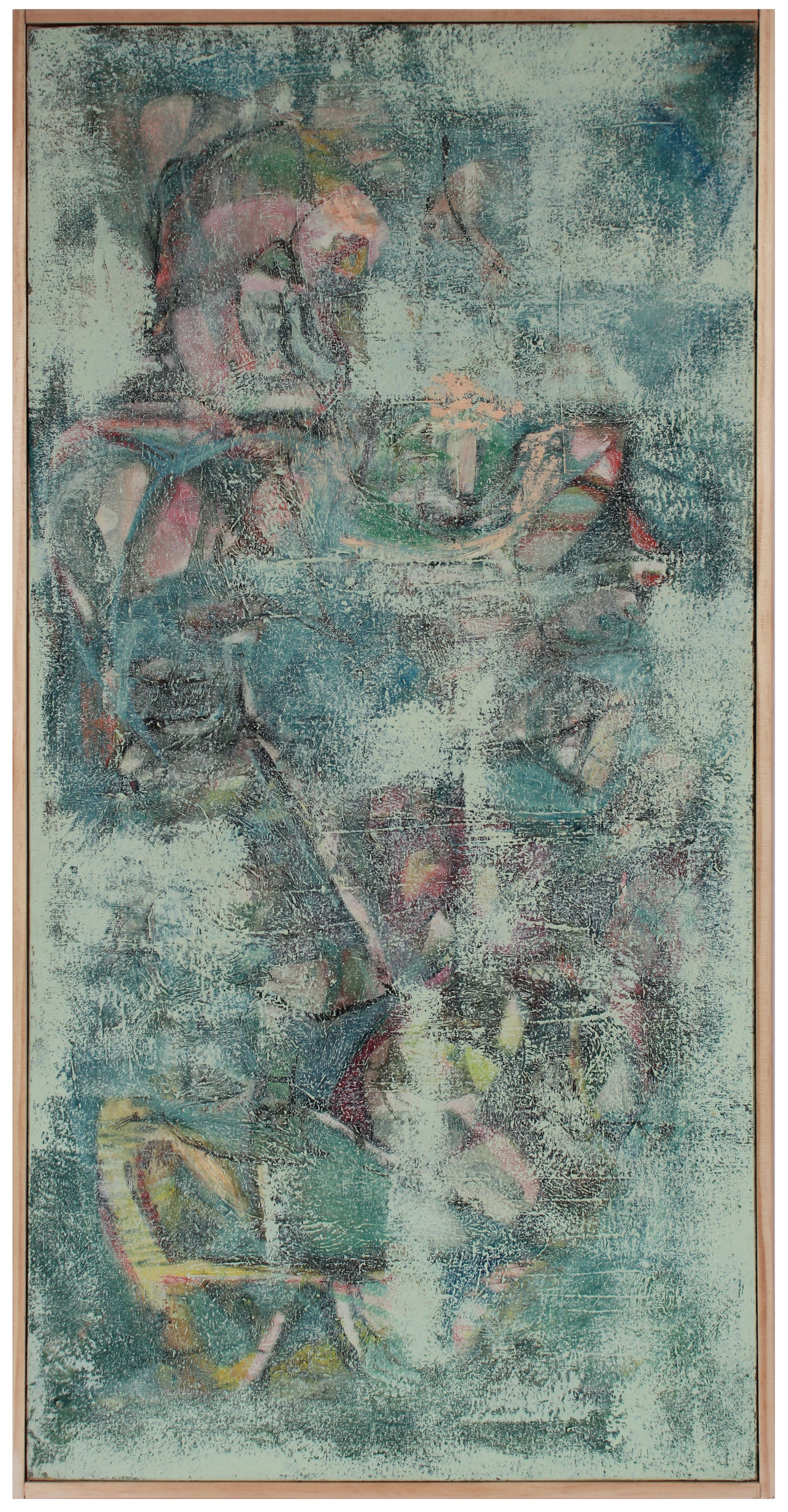 Pale Mid Century Oil Abstraction <br><br>#B0809