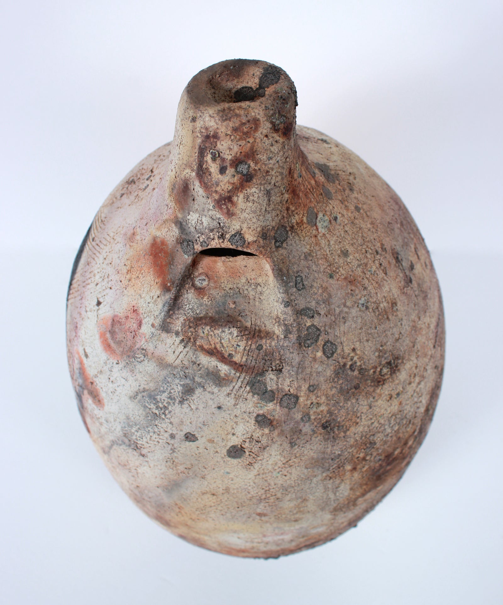 1980s Earthenware <i>Huaca</i> with Raised Detailing <br><br>#B0958