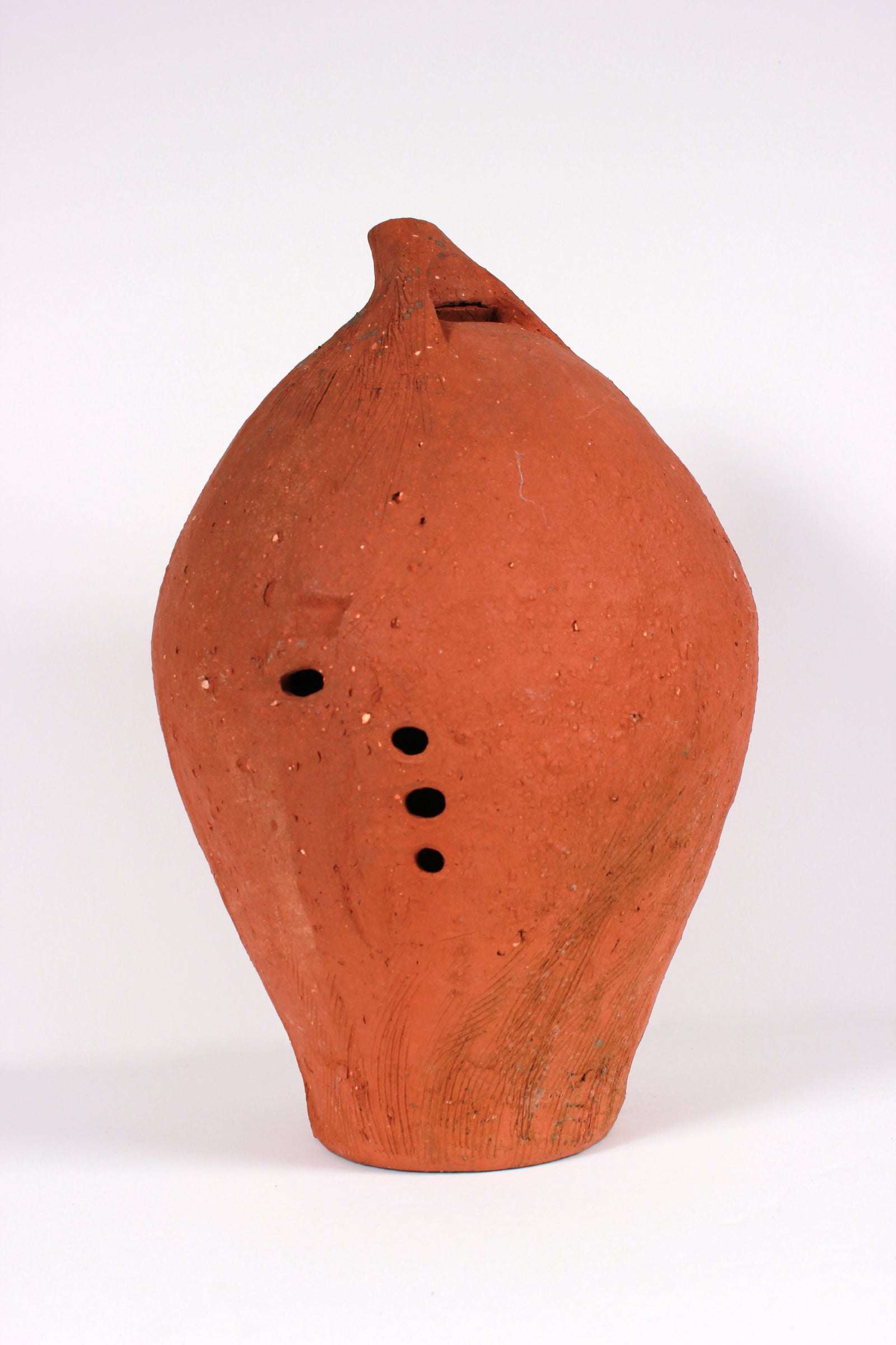 1980s Orange <i>Huaca</i> Instrument  <br><br>#B0998