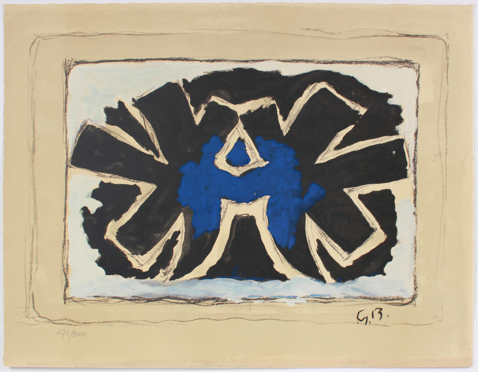 <i>Blue Birds</i> <br>1968 Lithograpgh <br><br>#B1014