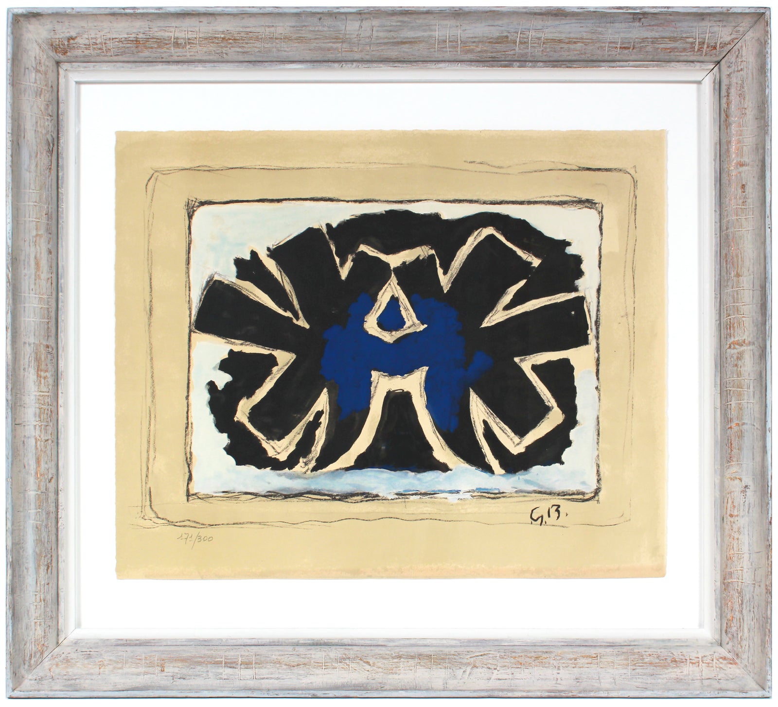 <i>Blue Birds</i> <br>1968 Lithograpgh <br><br>#B1014