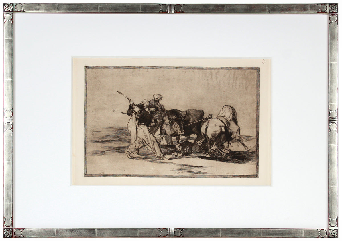 &lt;i&gt;La Tauromaquia&lt;/i&gt; (The Bull Fighting Series) Plate 3 &lt;br&gt;1876 Drypoint Etching &amp; Aquatint &lt;br&gt;&lt;br&gt;#B1016