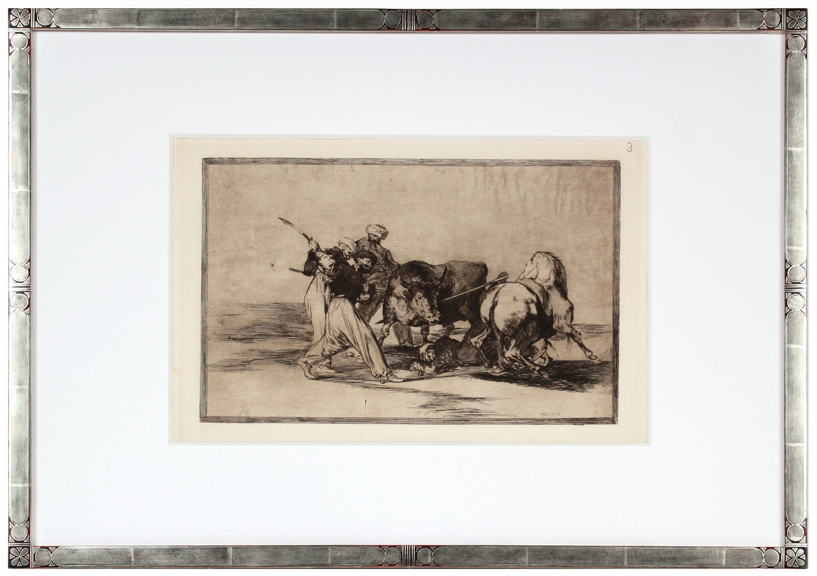 <i>La Tauromaquia</i> (The Bull Fighting Series) Plate 3 <br>1876 Drypoint Etching & Aquatint <br><br>#B1016