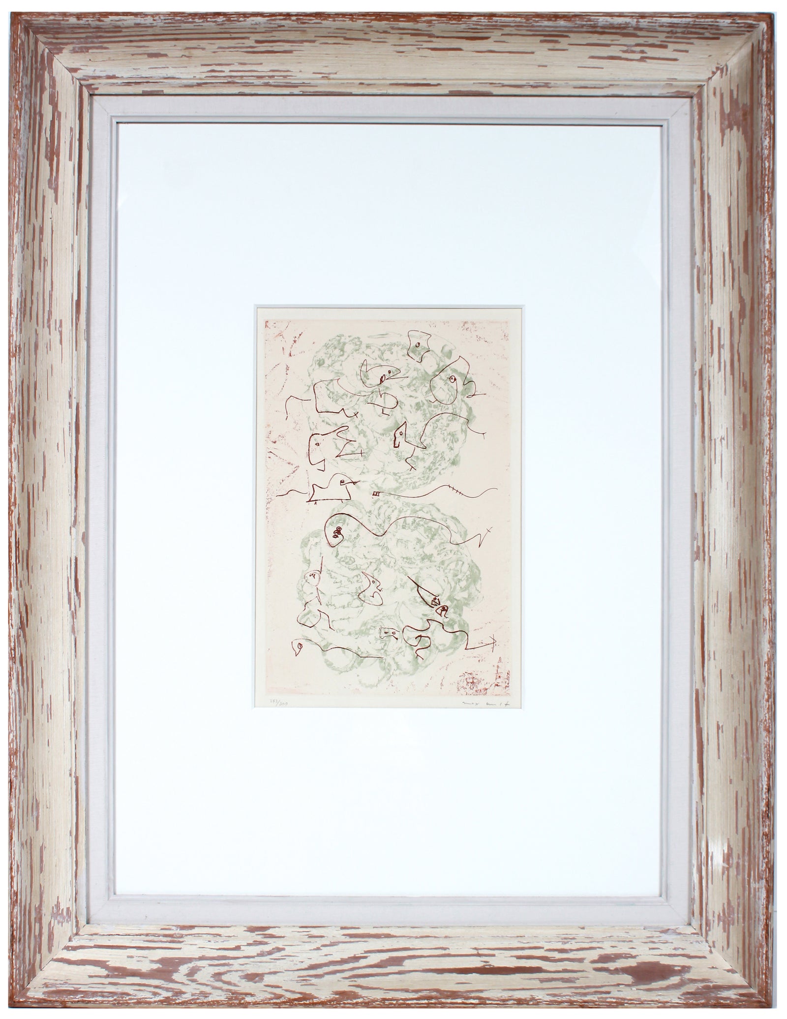 <i>Les chiens ont soif (The Dogs Are Thirsty)</i> <br>1964 Colored Etching <br><br>#B1023