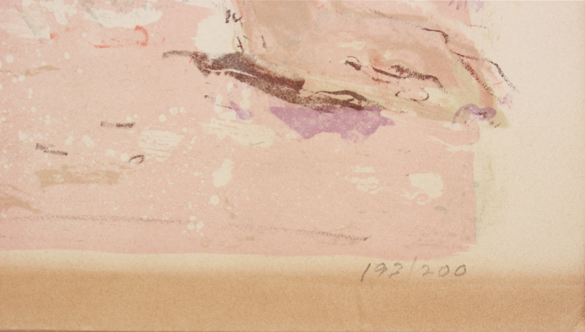 <i>Jeune fille sur la grêve (Young Girl on the Beach)</i> <br>1960 Lithograph <br><br>#B1104