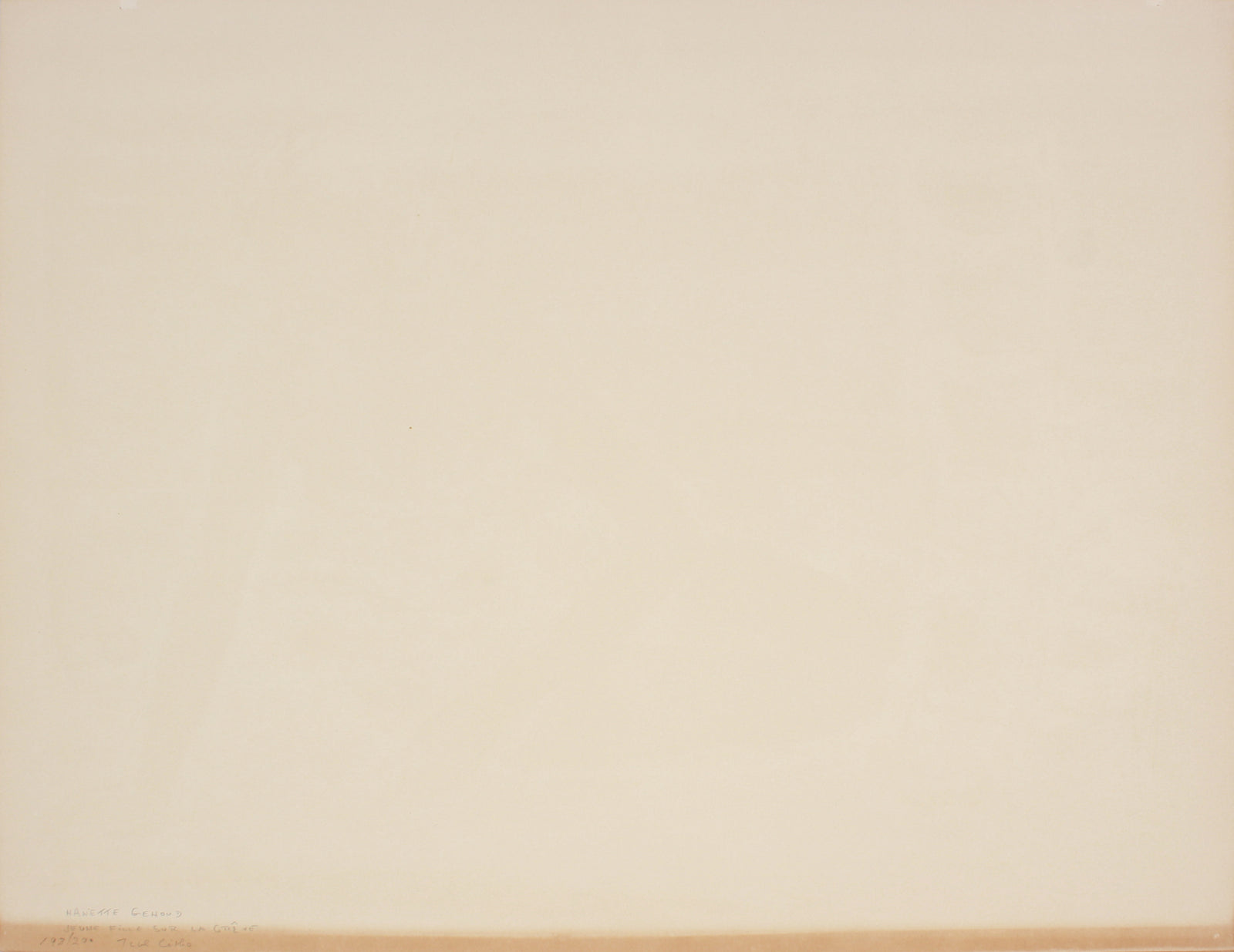 <i>Jeune fille sur la grêve (Young Girl on the Beach)</i> <br>1960 Lithograph <br><br>#B1104