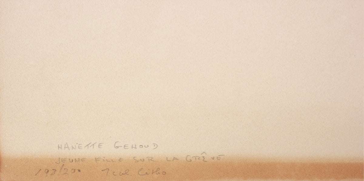 <i>Jeune fille sur la grêve (Young Girl on the Beach)</i> <br>1960 Lithograph <br><br>#B1104