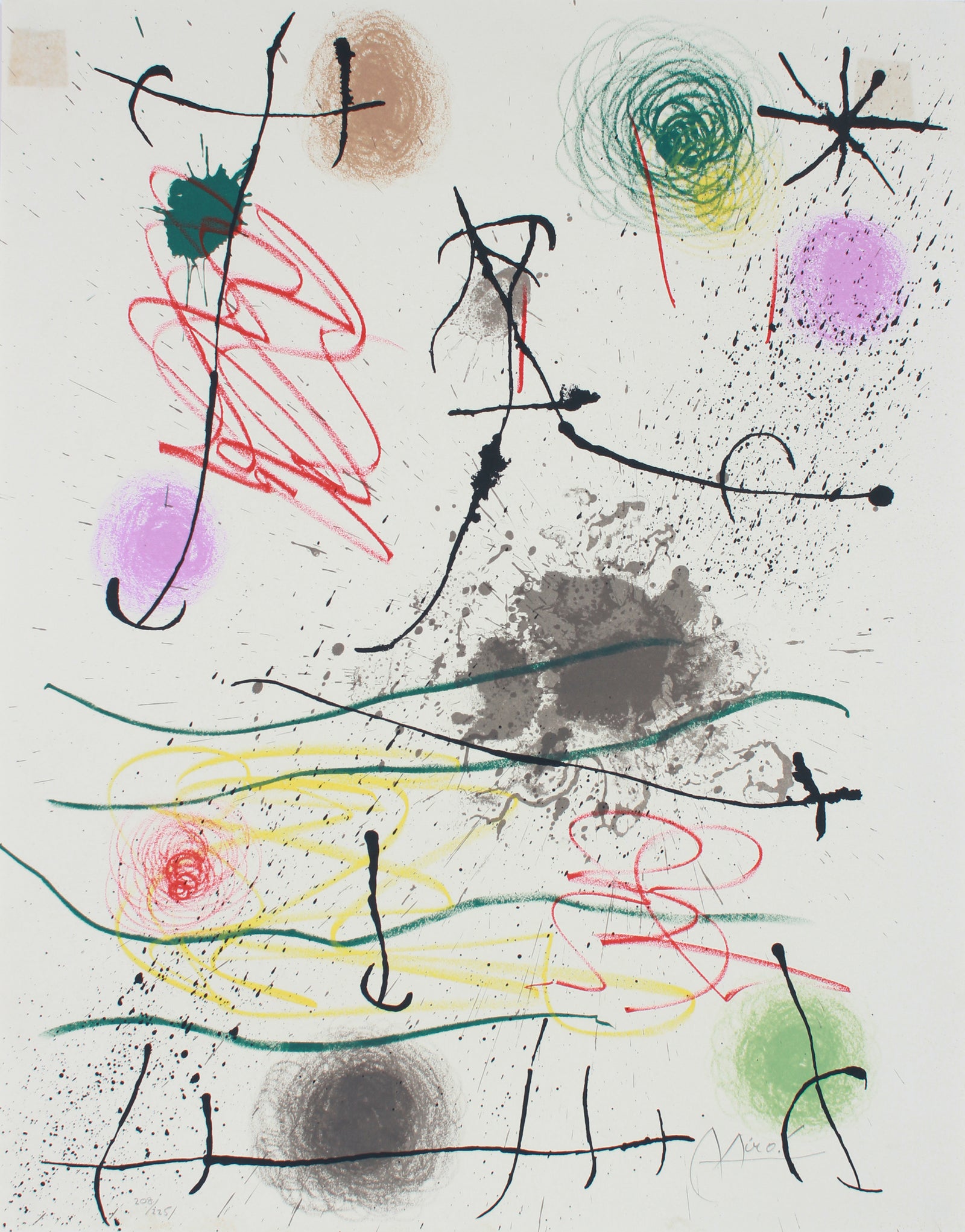 Plate 2 From <i>Quelques fleurs pour des amis (Some Flowers for Friends)</i> <br>1964 Color Lithograph <br><br>#B1124