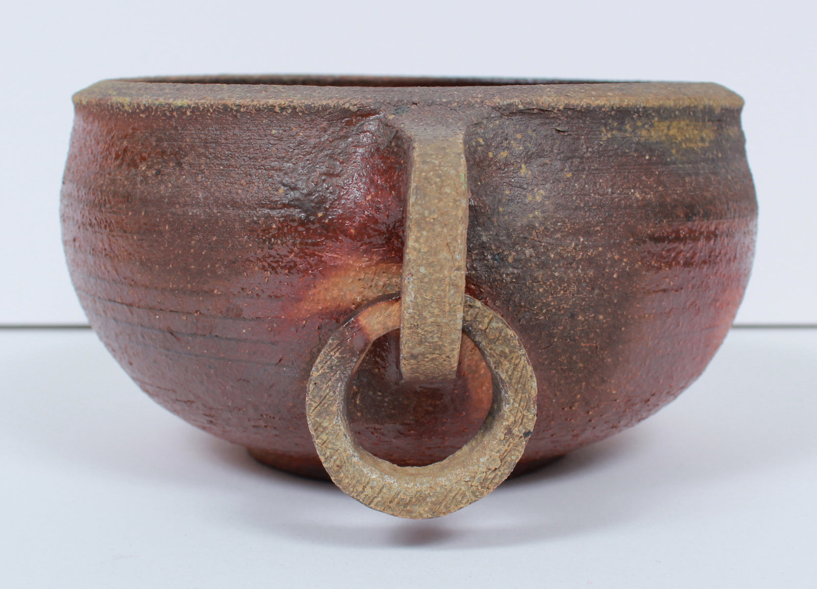 Stoneware Vessel with Handles <br>Late 20th Century <br><br>#B1155