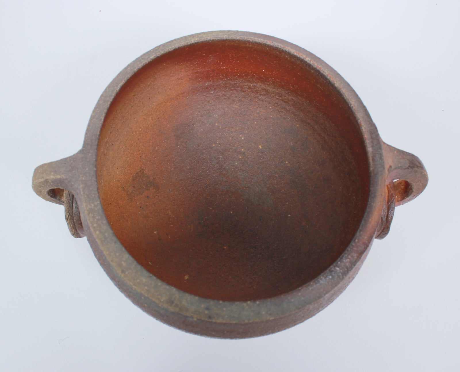 Stoneware Vessel with Handles <br>Late 20th Century <br><br>#B1155