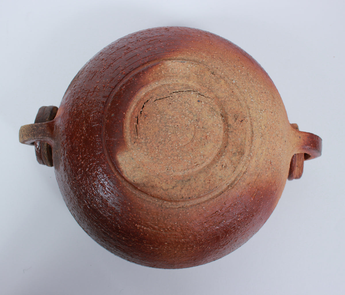 Stoneware Vessel with Handles <br>Late 20th Century <br><br>#B1155