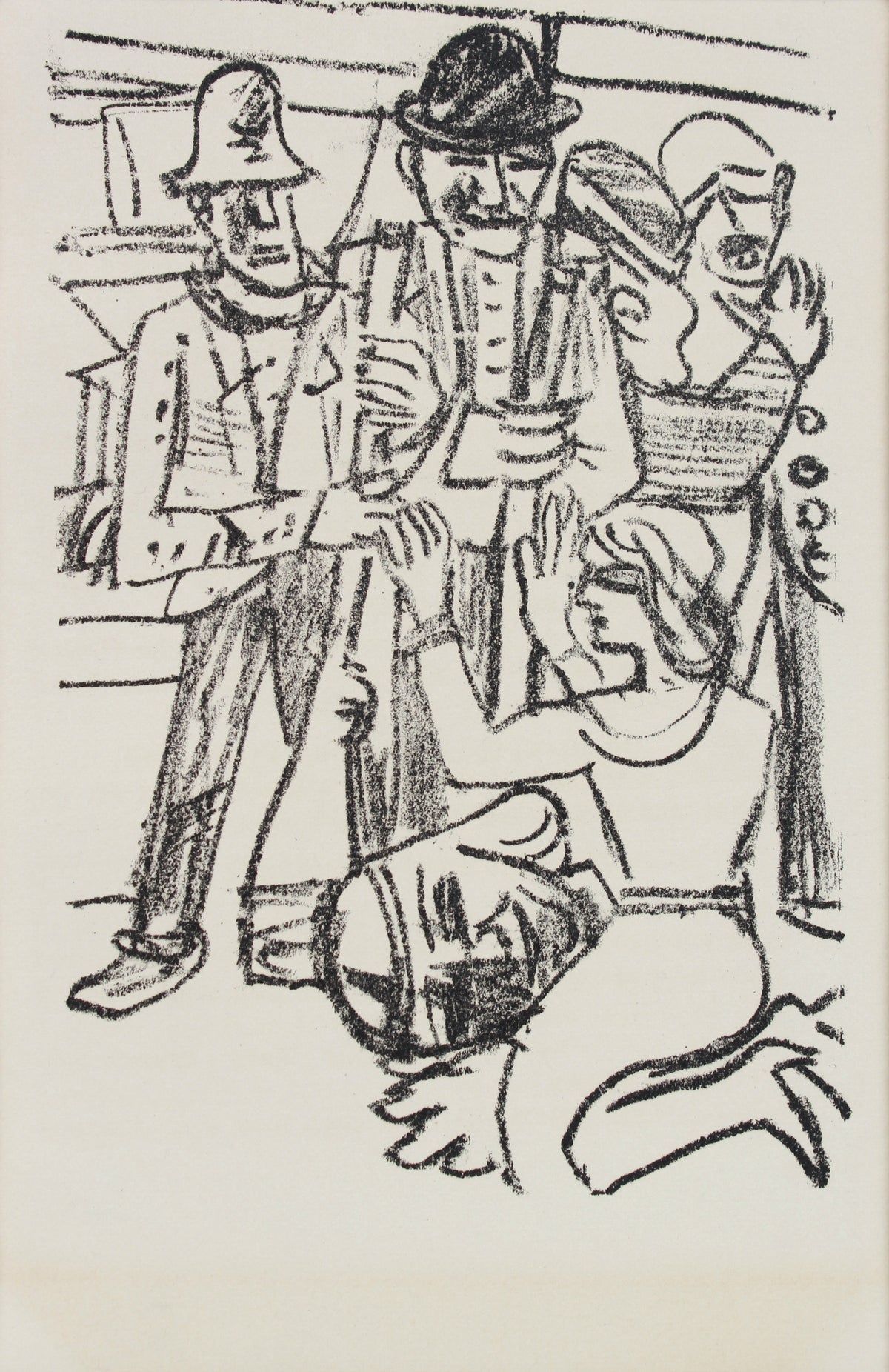 From Lackner's <i>Der Mensck 1st Kein Haustier</i>, 1037 <br>1967 Lithograph <br><br>#B1266