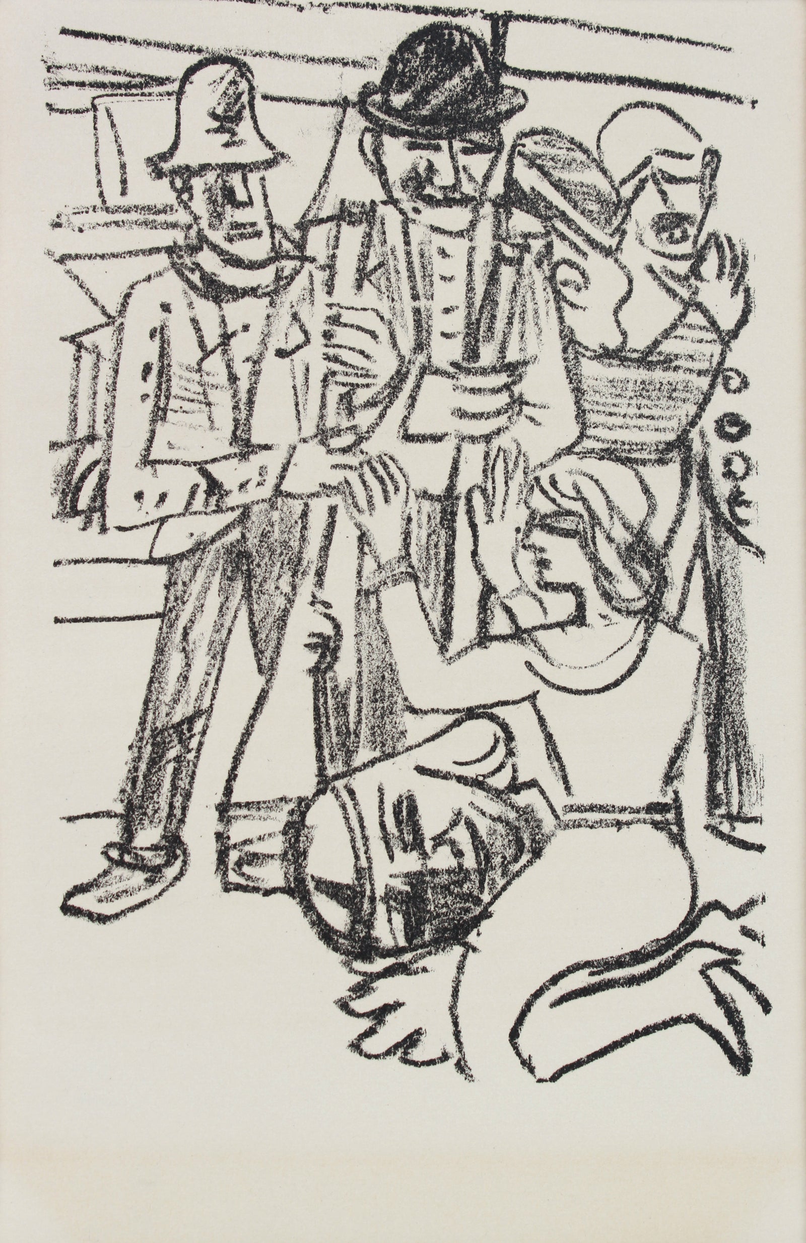 From Lackner's <i>Der Mensck 1st Kein Haustier</i>, 1037 <br>1967 Lithograph <br><br>#B1266