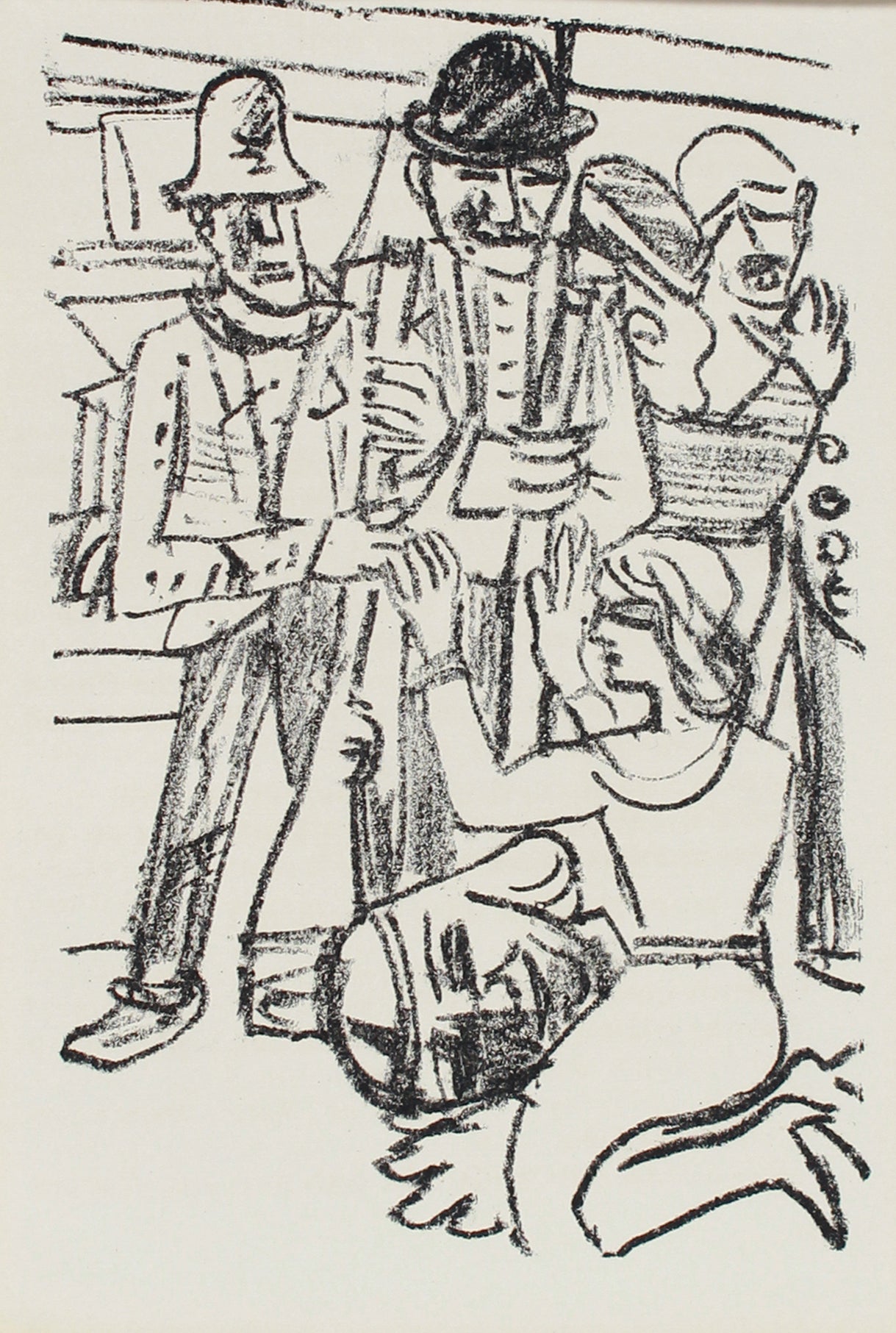 From Lackner's <i>Der Mensck 1st Kein Haustier</i>, 1037 <br>1967 Lithograph <br><br>#B1266