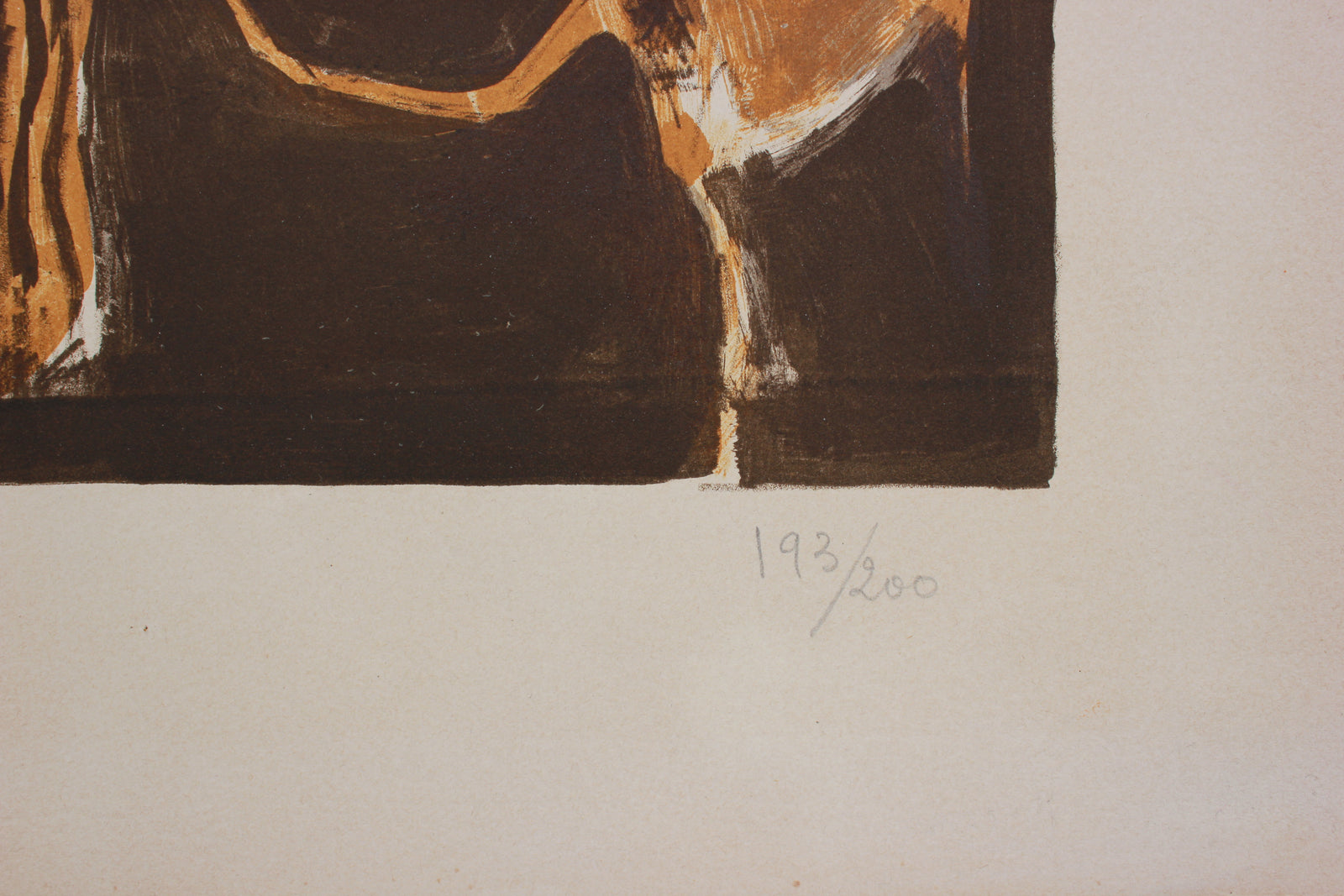 Serene Modernist Portrait <br>1960 Lithograph <br><br>#B1273