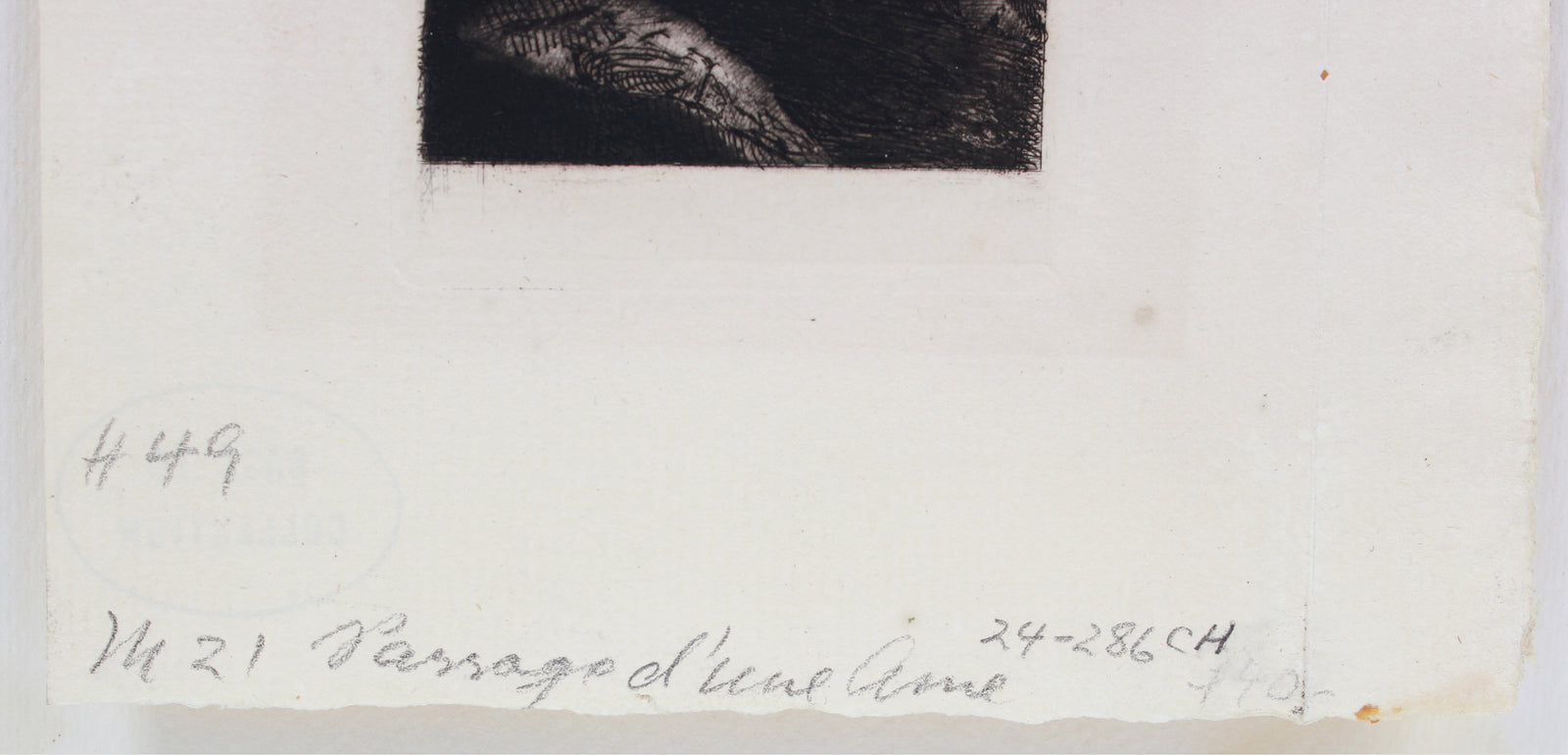 <i>Passage d'une âme (Passage of a Spirit)</i> <br>1981 Etching <br><br>#B1290