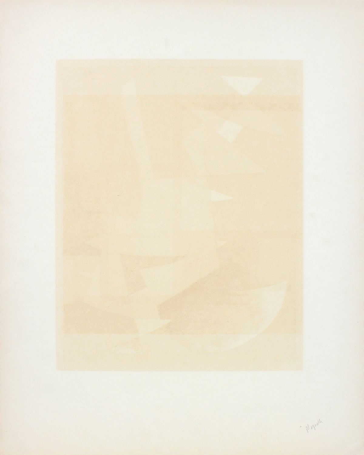 Modernist Geometric Abstract <br>1950 Serigraph <br><br>#B1297