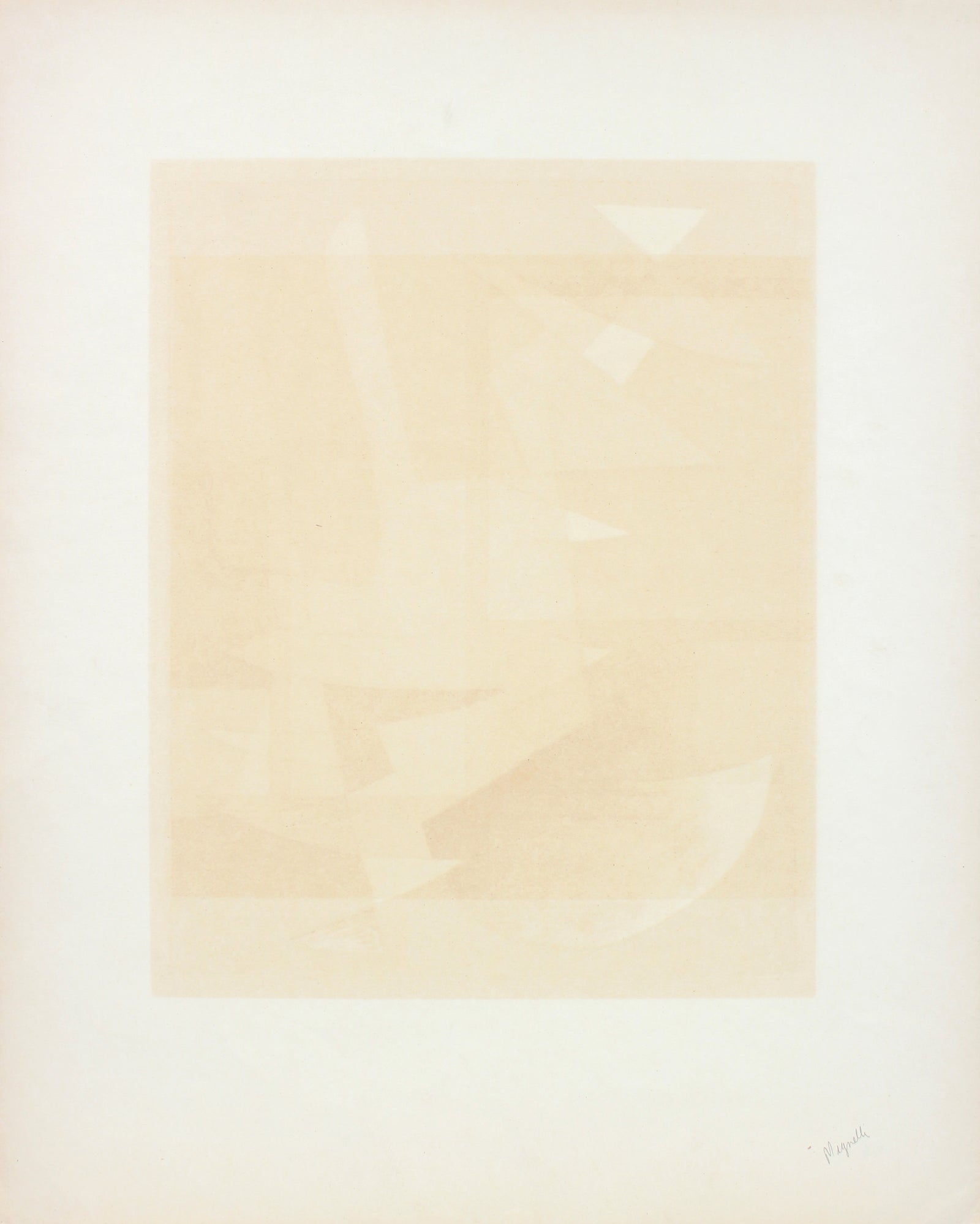 Modernist Geometric Abstract <br>1950 Serigraph <br><br>#B1297