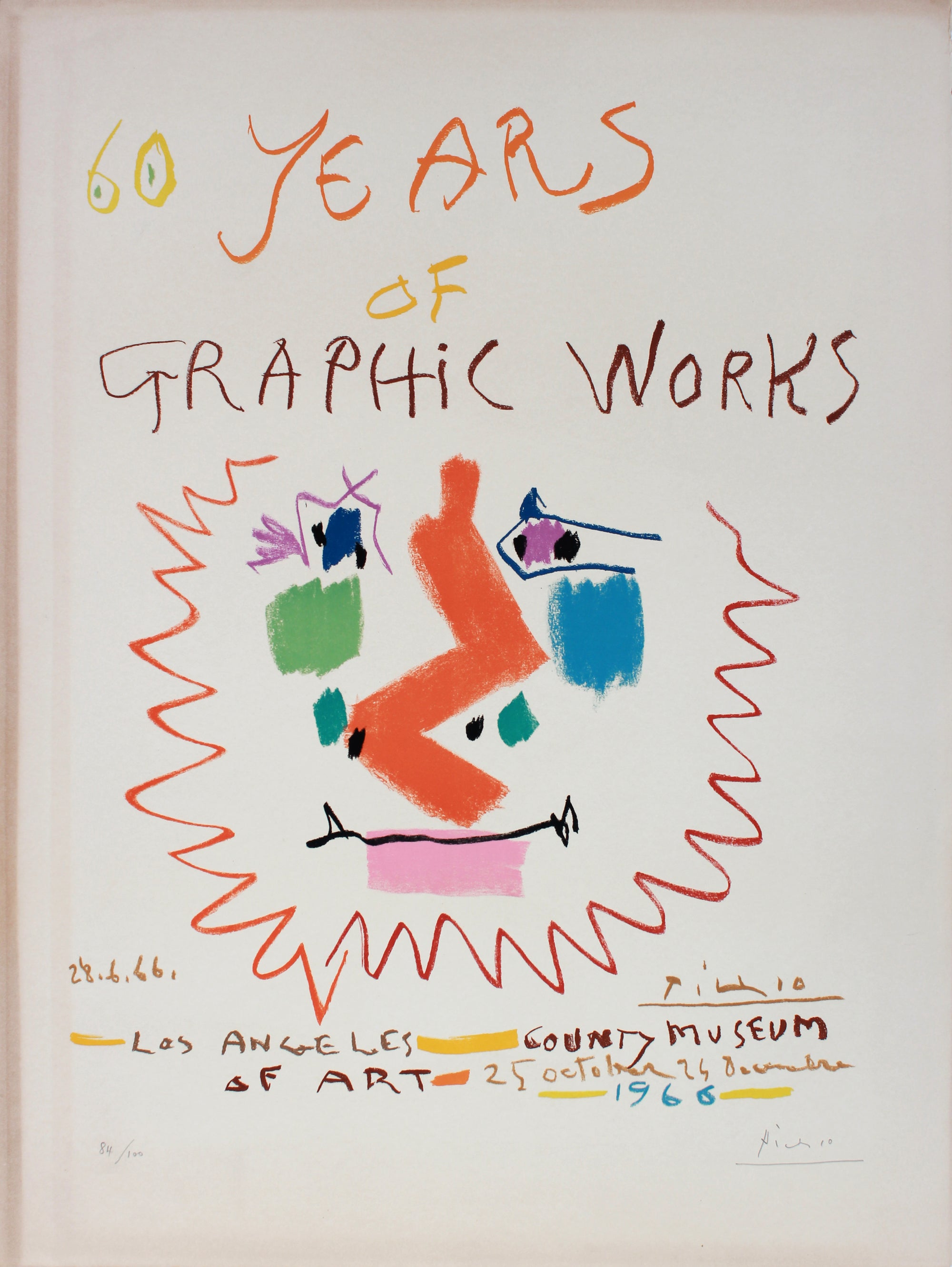 <i>60 Years of Graphic Works: LACMA</i> <br>1966 Color Lithograph <br><br>#B1306
