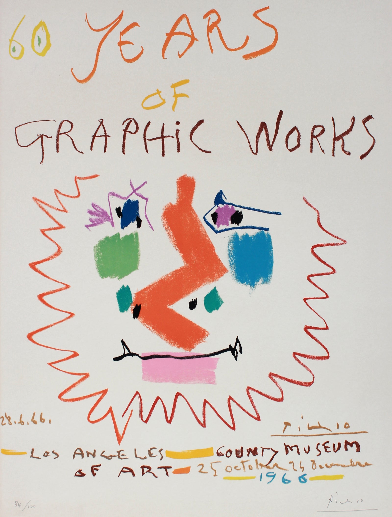 <i>60 Years of Graphic Works: LACMA</i> <br>1966 Color Lithograph <br><br>#B1306