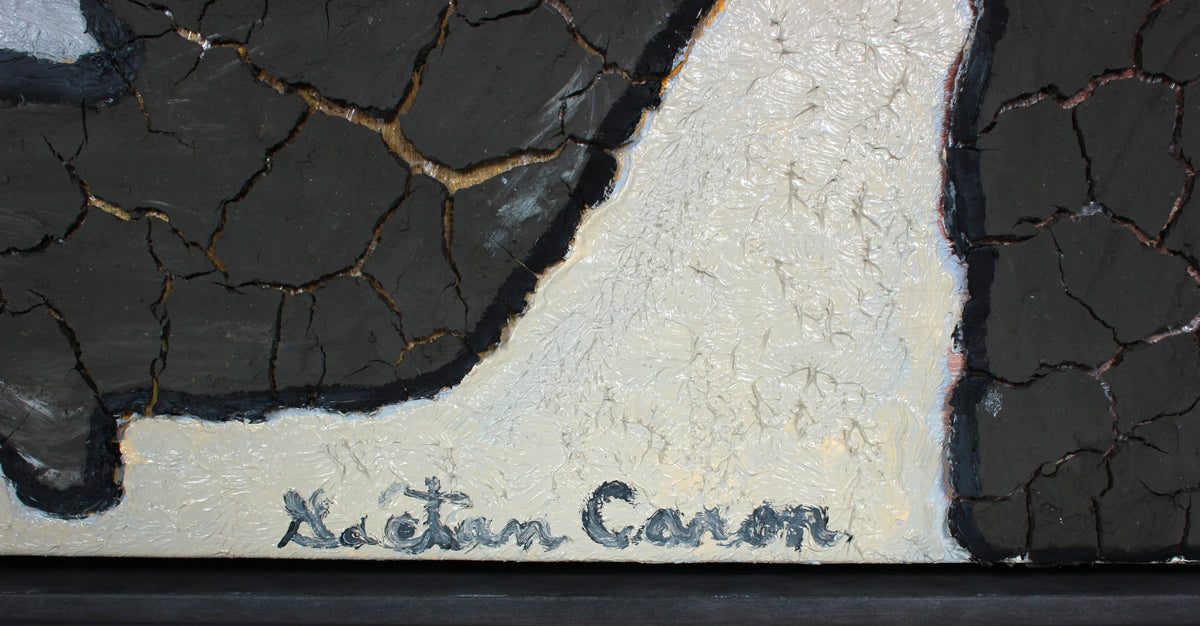 <i>Dialogue with the Feminine</i> <br>2020 Oil Painting & Clay Collage <br><br>#B1350