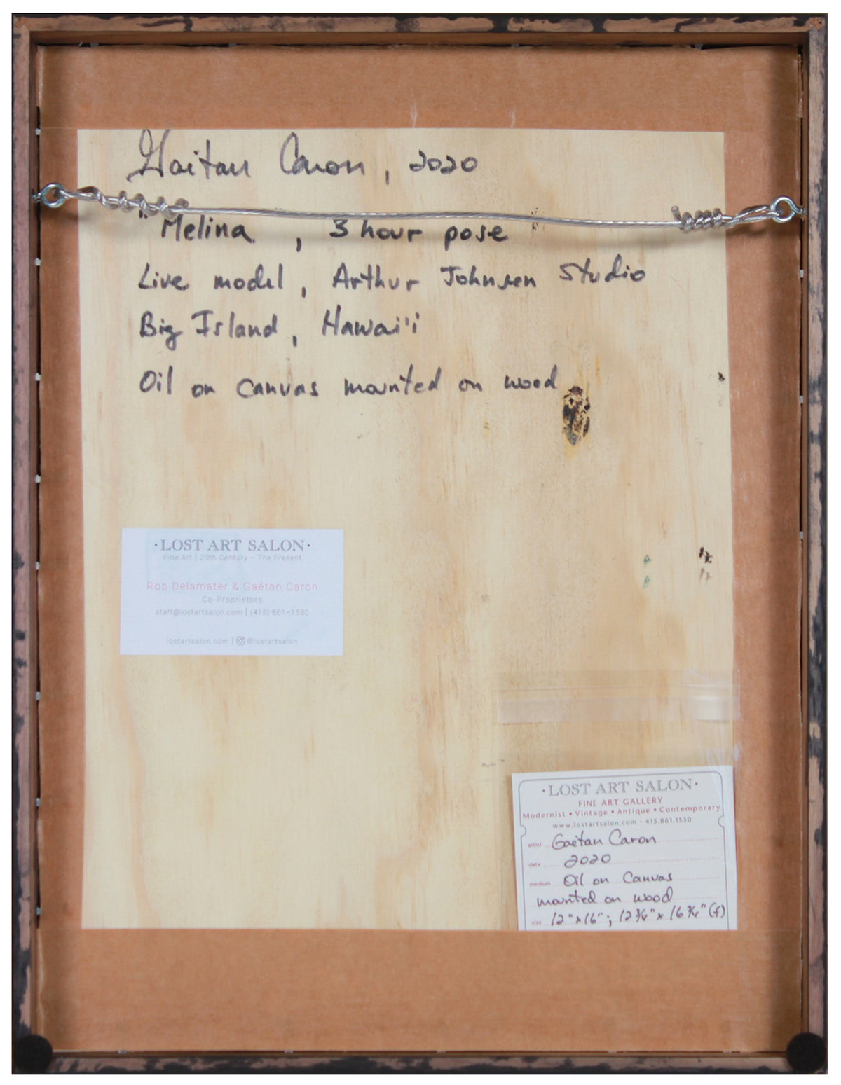 <i>Melina</i> <br>2020 Oil on Canvas Mounted to Board<br><br>#B1395