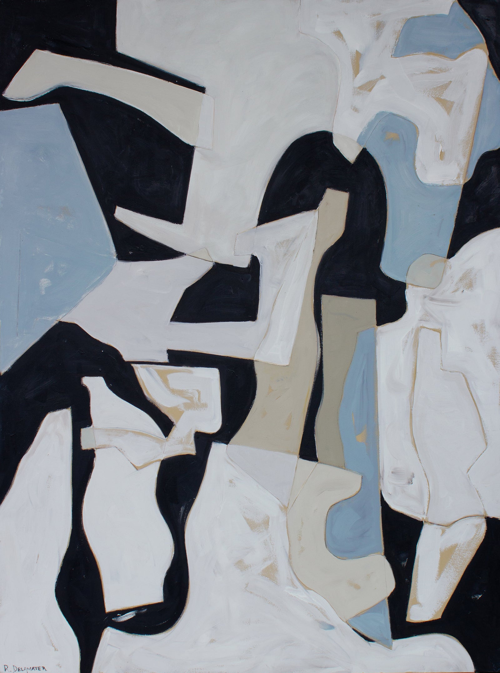 <i>Valparaiso</i> <br>2020 Oil & Collage<br><br>#B1466