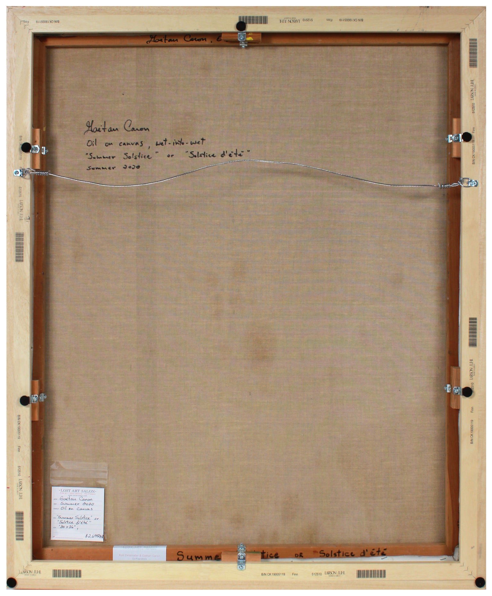 <i>Summer Solstice or Solstice d'été</i><br>2020 Oil on Canvas <br><br>#B1557