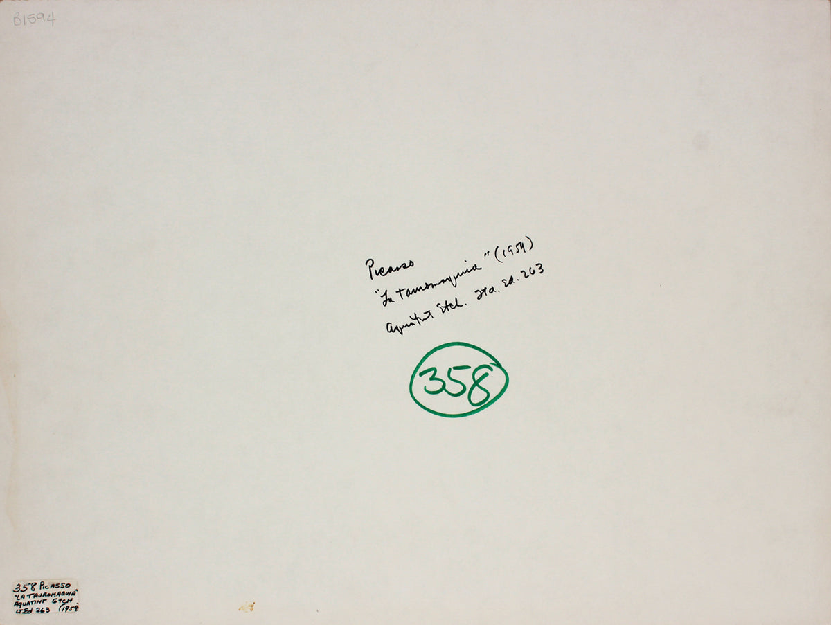 From <i>La Tauromaquia</i> <br>1959 Aquatint <br><br>#B1594